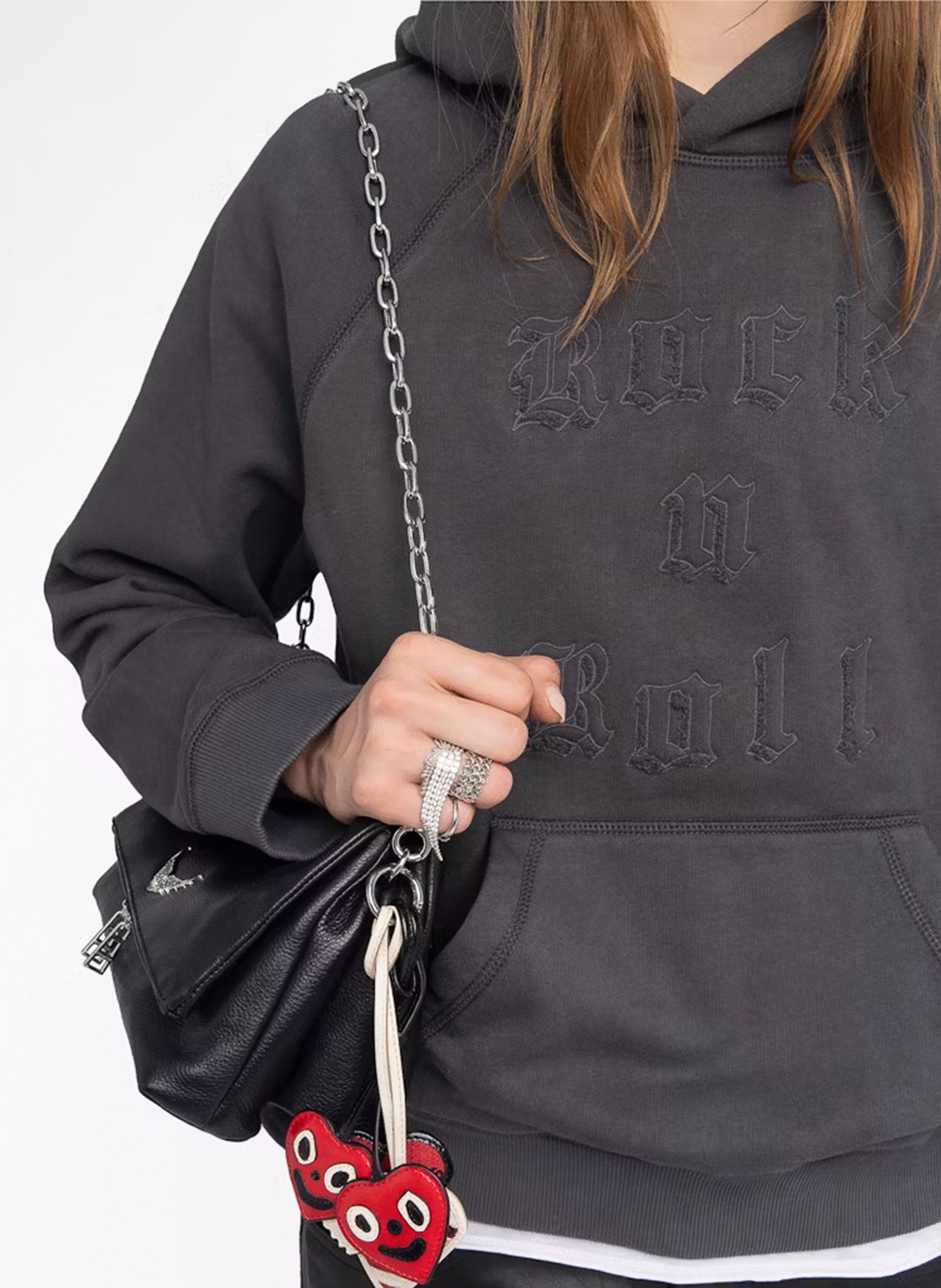 Sweat à capuche en coton georgy ZADIG&VOLTAIRE Gris