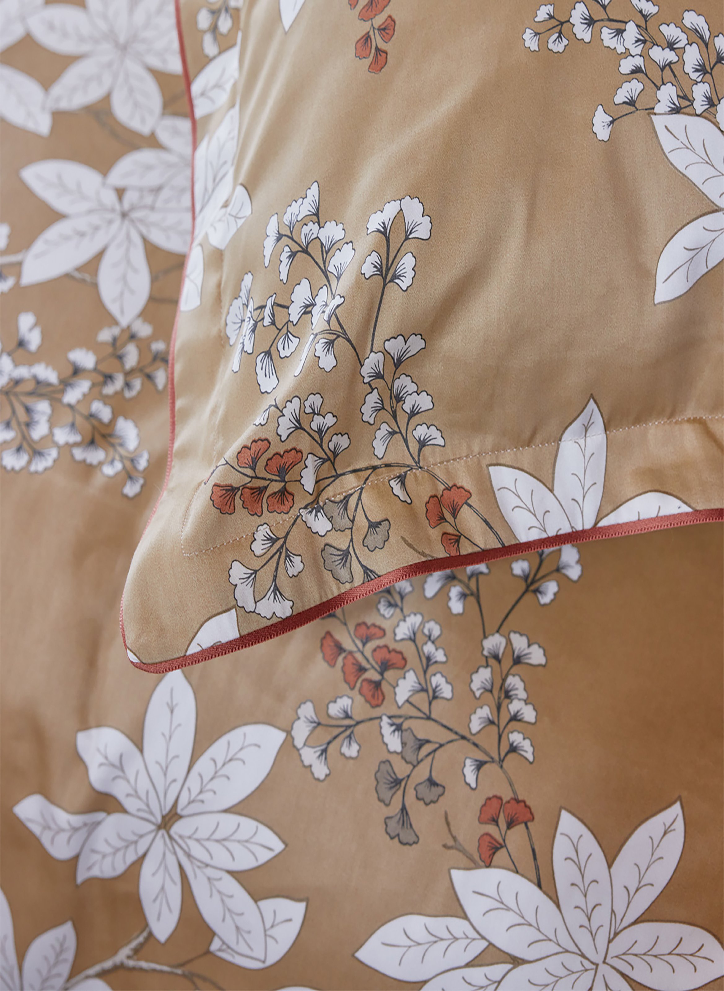 Taie d'oreiller imprimée en satin de coton bio, légende ALEXANDRE TURPAULT Jaune