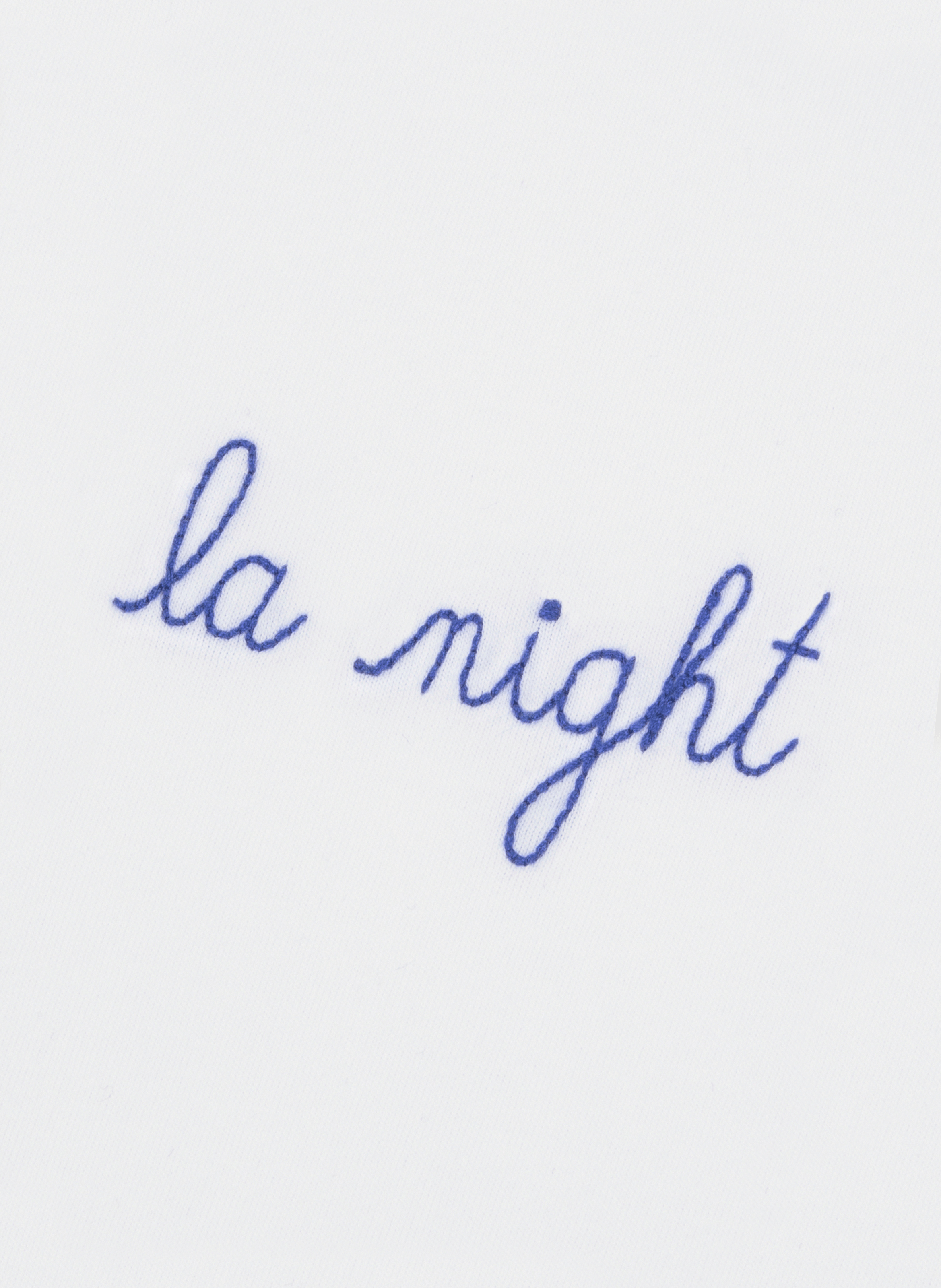 T-shirt droit brodé en coton MAISON LABICHE Blanc