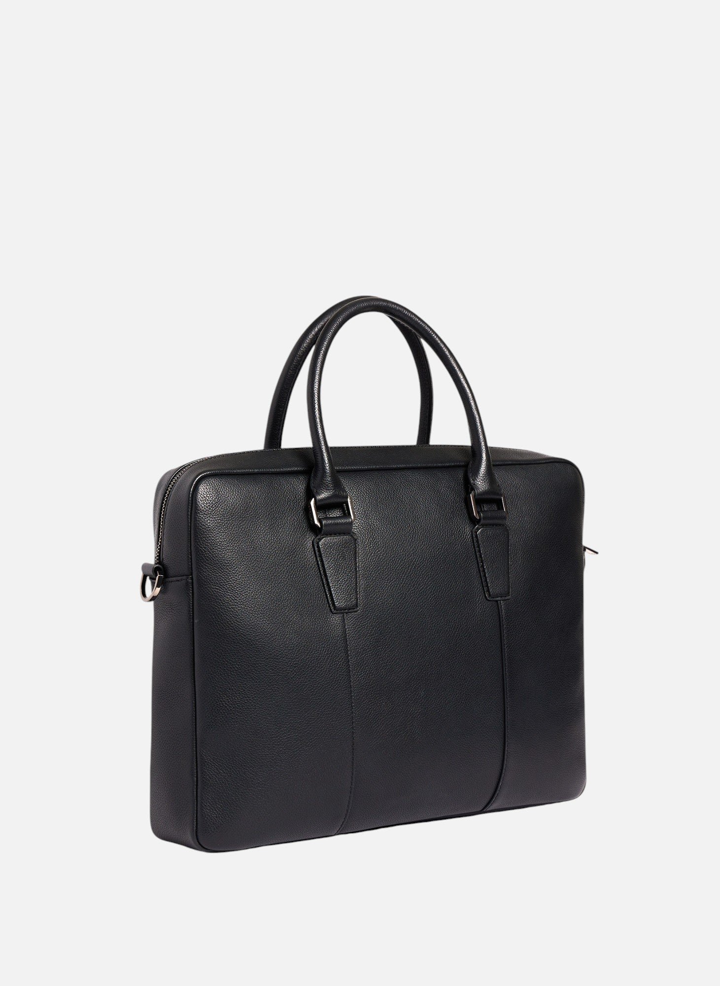 Porte documents 15" marceau en cuir grainé moyen modèle LE TANNEUR Noir