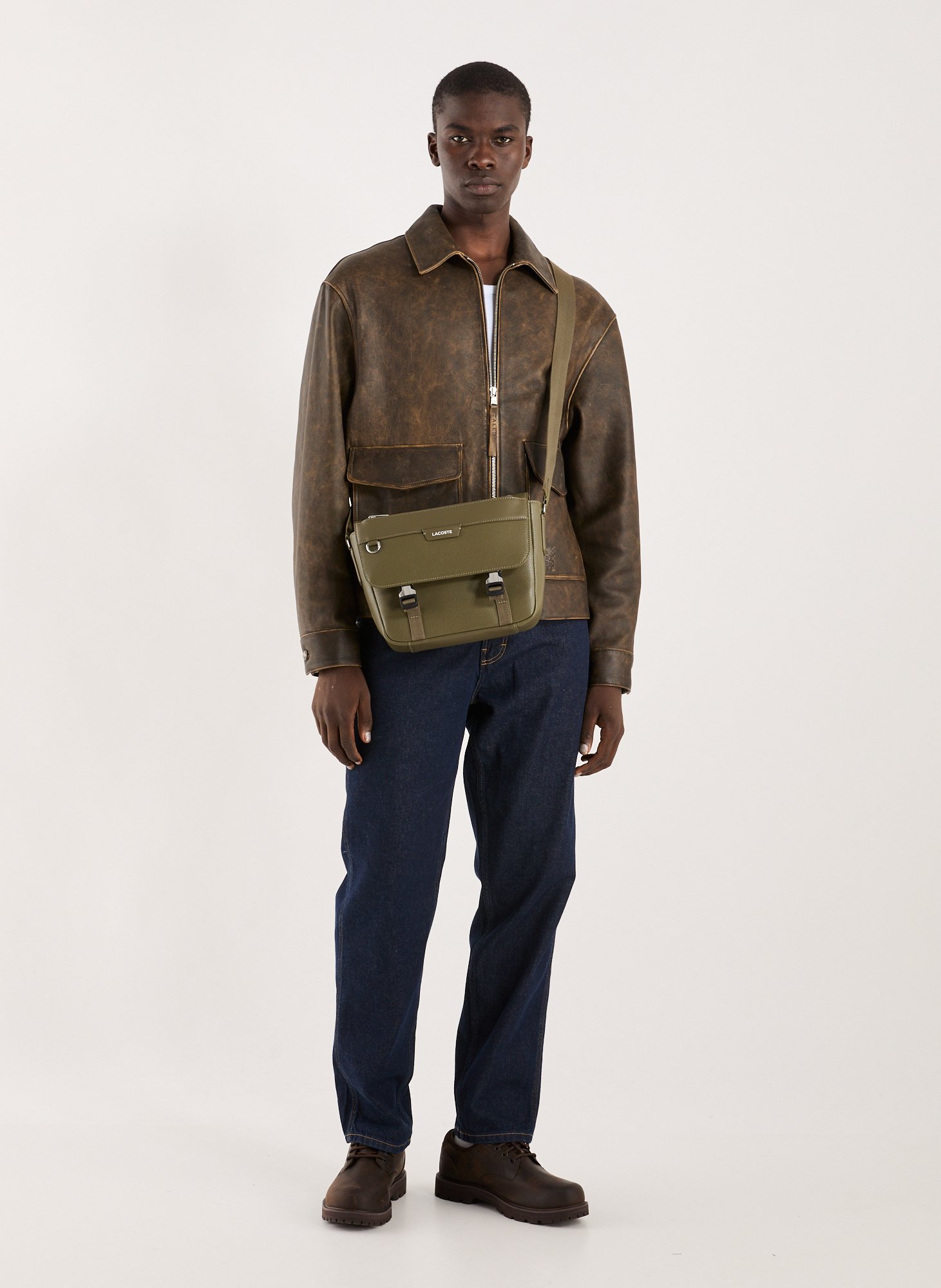 Crossbody handbag Ossian LACOSTE Khaki