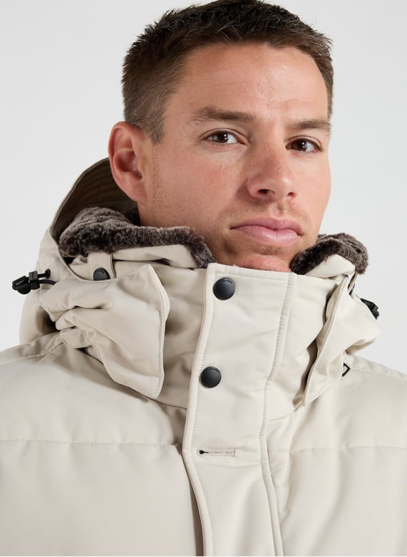 Straight hooded parka | Grey by STRELLSON Straight hooded parka Grey