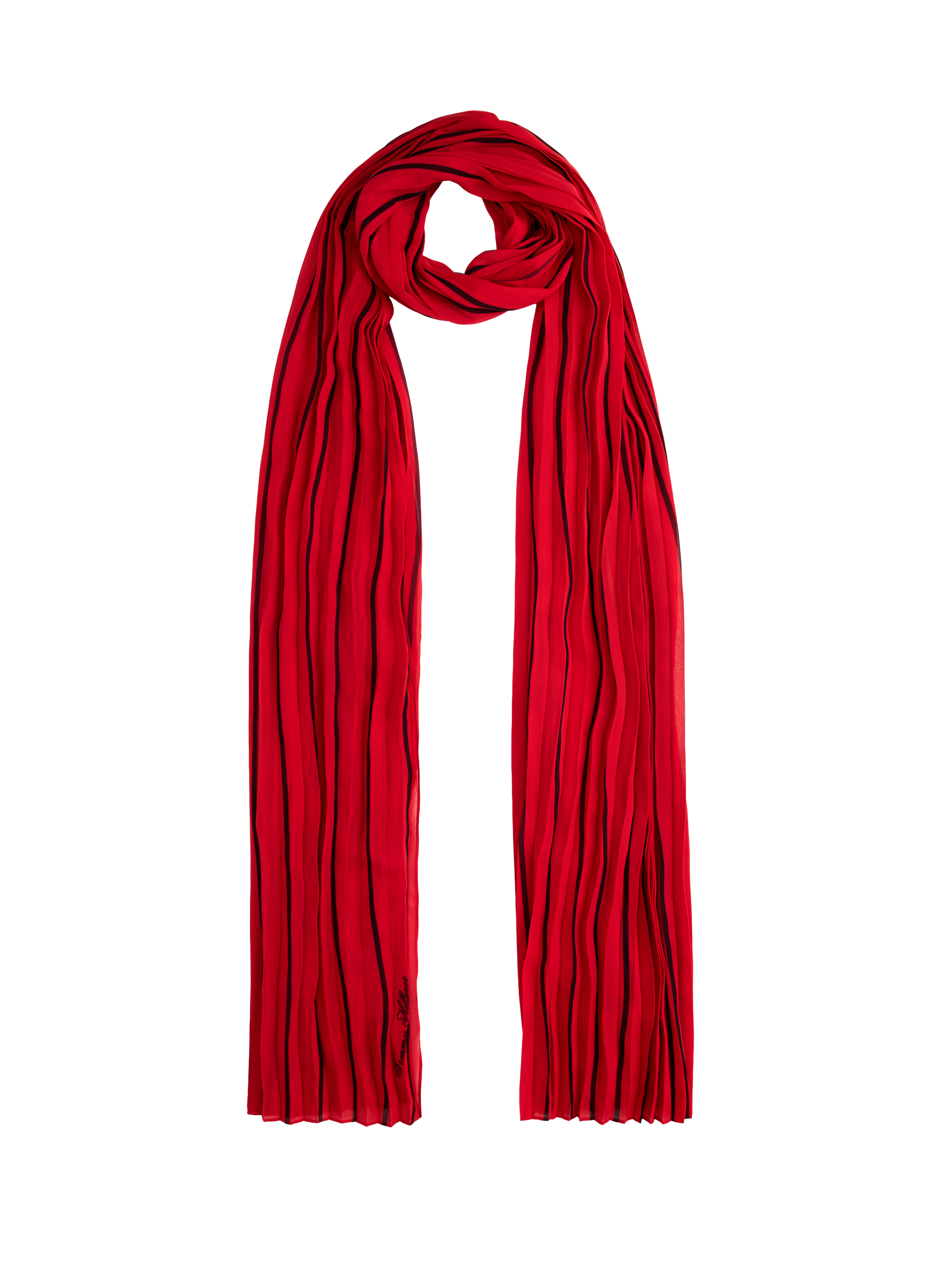 Echarpe en soie rayée TOMMY HILFIGER Multicolore