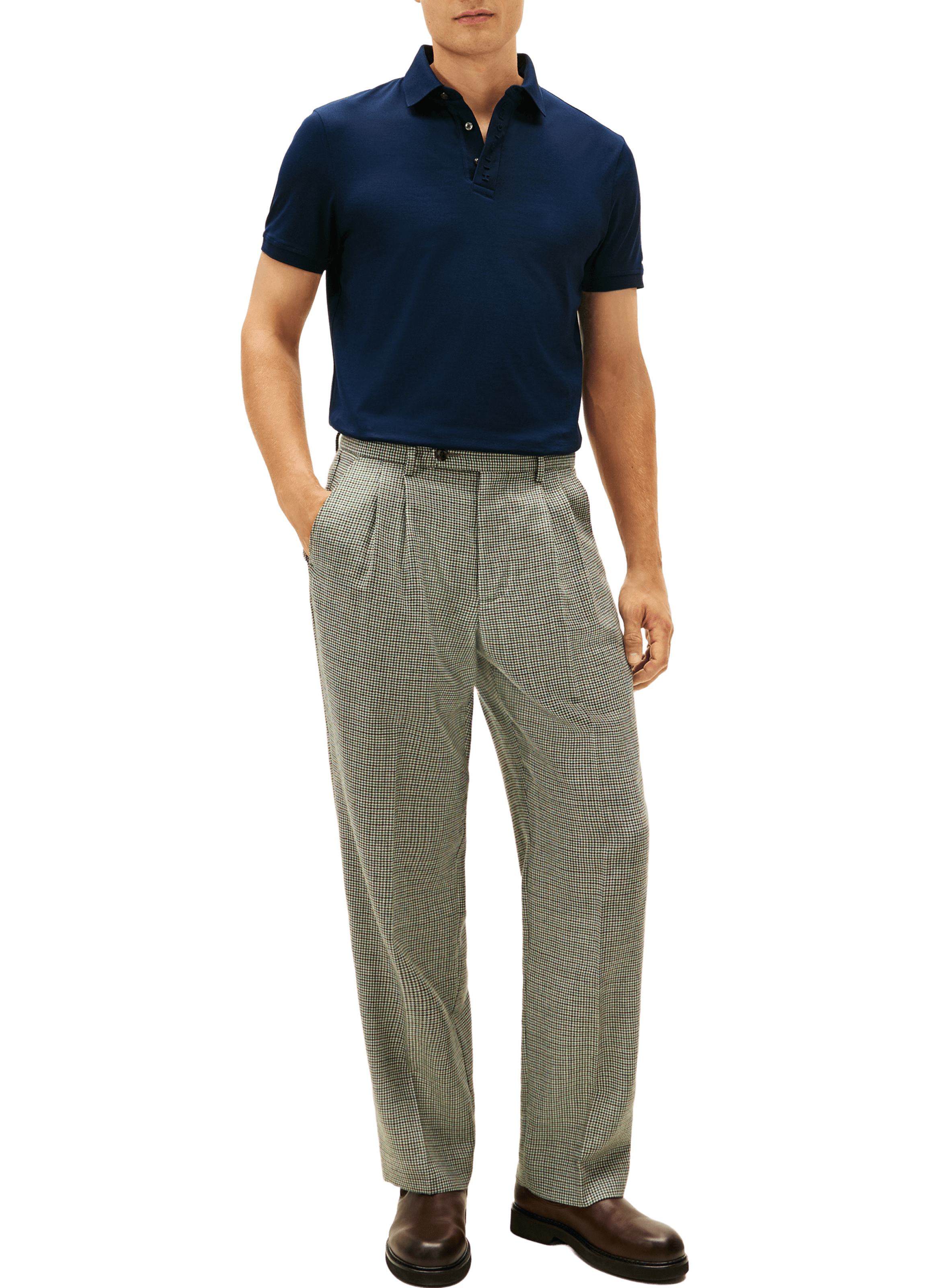 Polo manches courtes en coton TOMMY HILFIGER Bleu