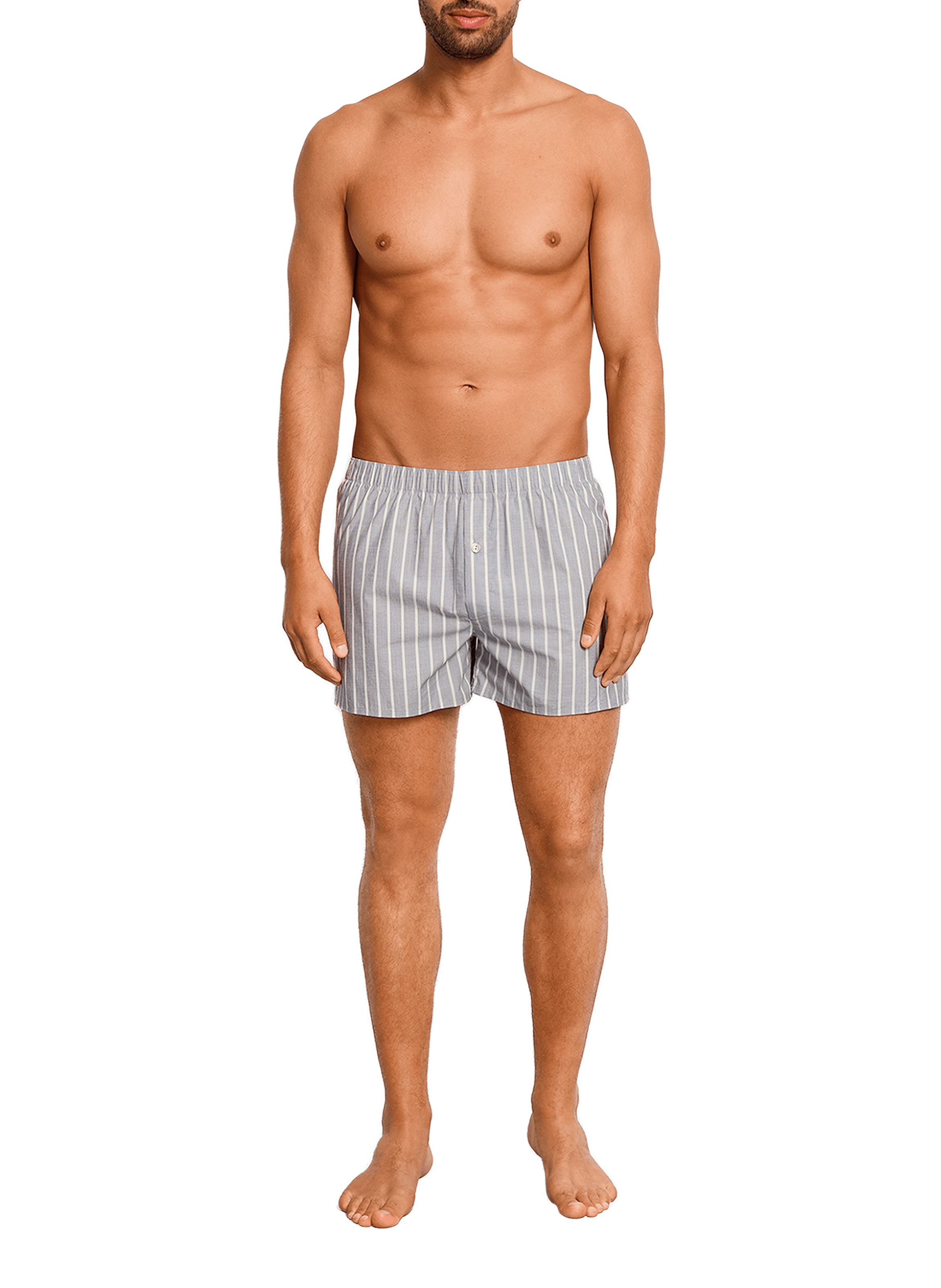 Boxer imprimé en coton HANRO Bleu