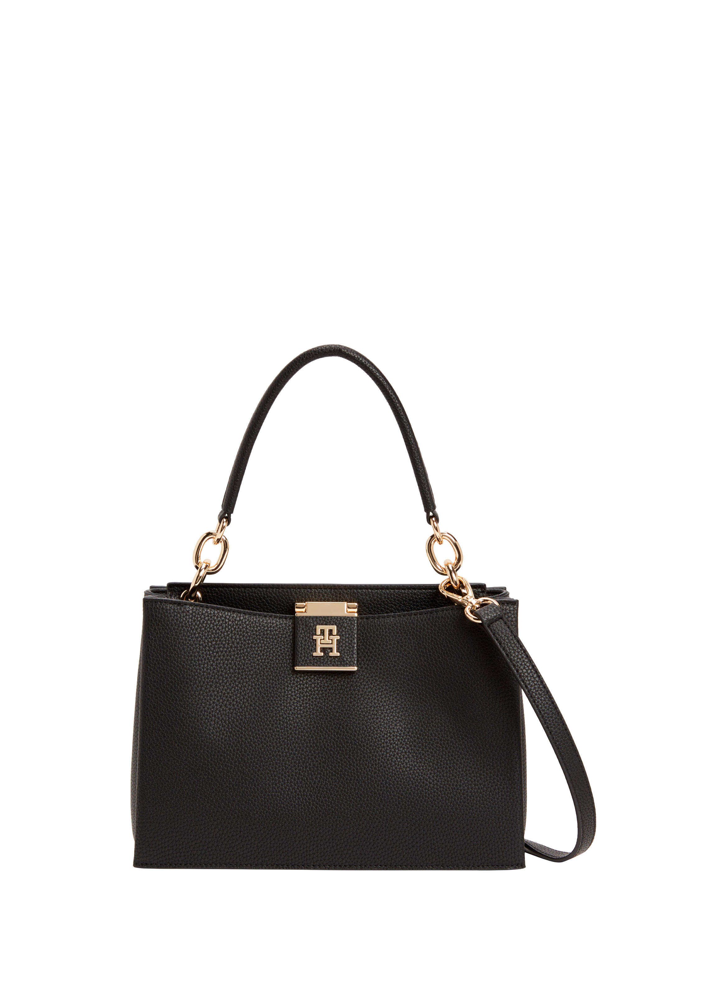 Sac à bandoulière amovible grainé TOMMY HILFIGER Noir