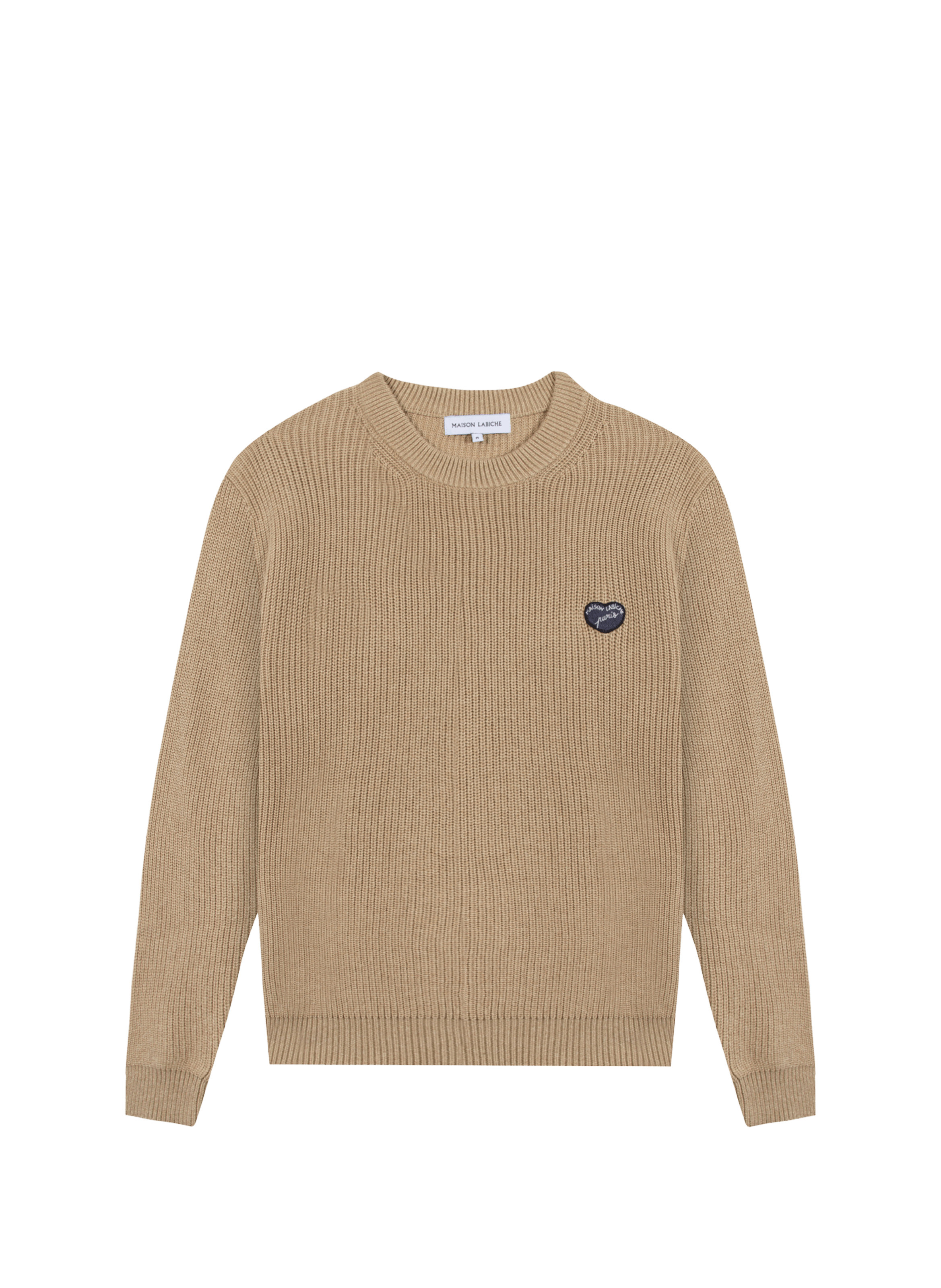 Cotton Grancey Patch Coeur Pull MAISON LABICHE Beige