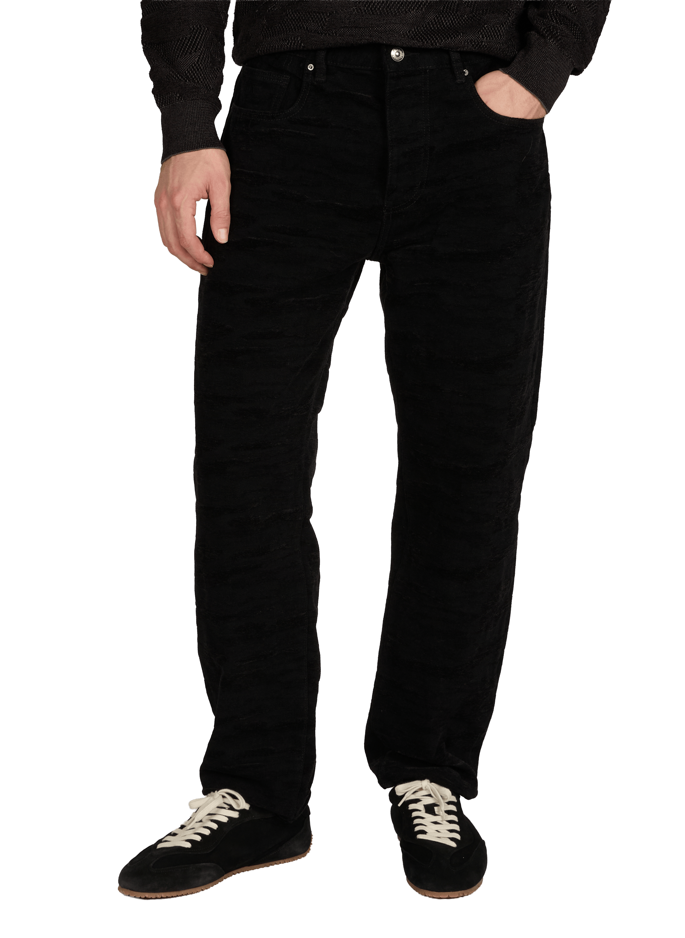 Jean velours en coton mélangé ARMANI EXCHANGE Noir