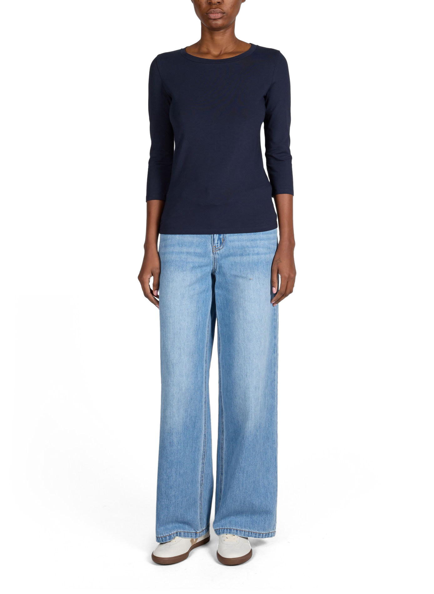 3/4 sleeve cotton T-shirt WEEK END Blue