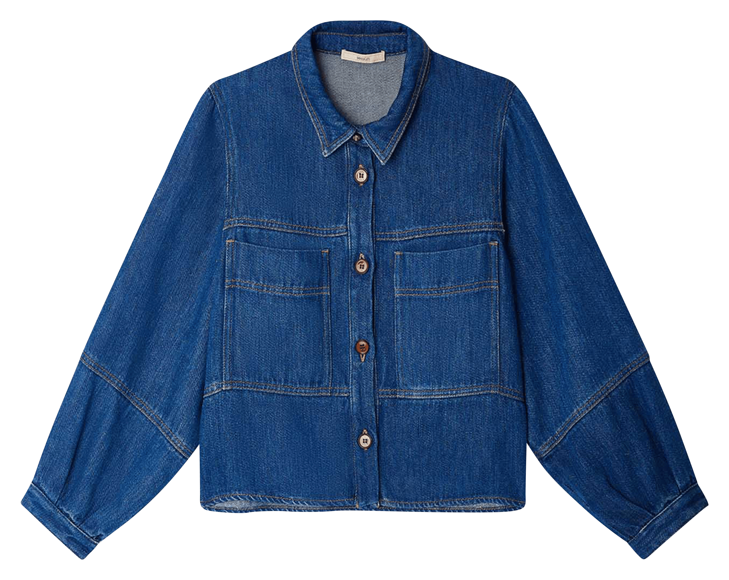 Veste col classique en jean leone SESSUN Bleu