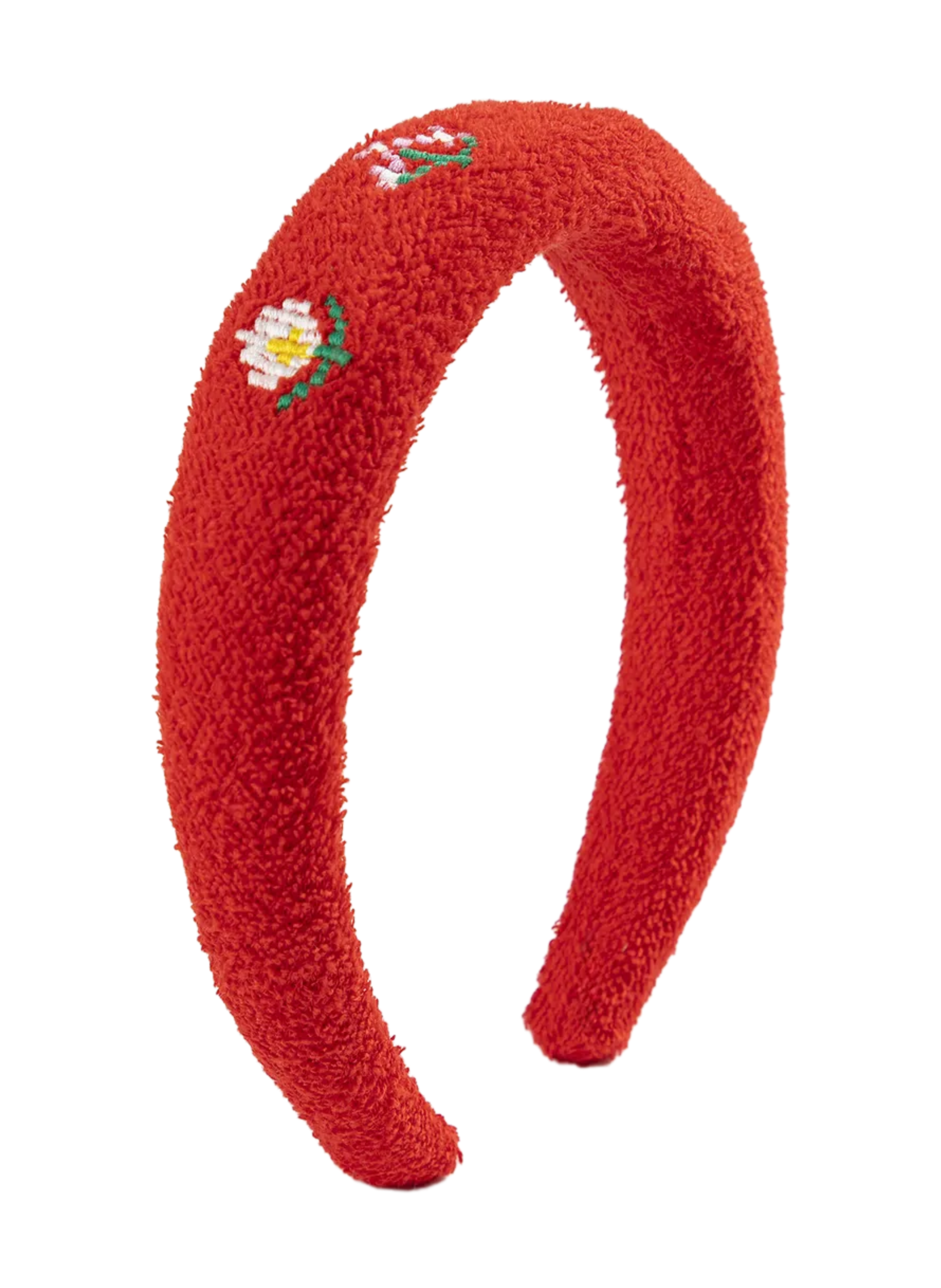 Serre-tête Pixel Daisies en tissu éponge coton BOBO CHOSES Rouge
