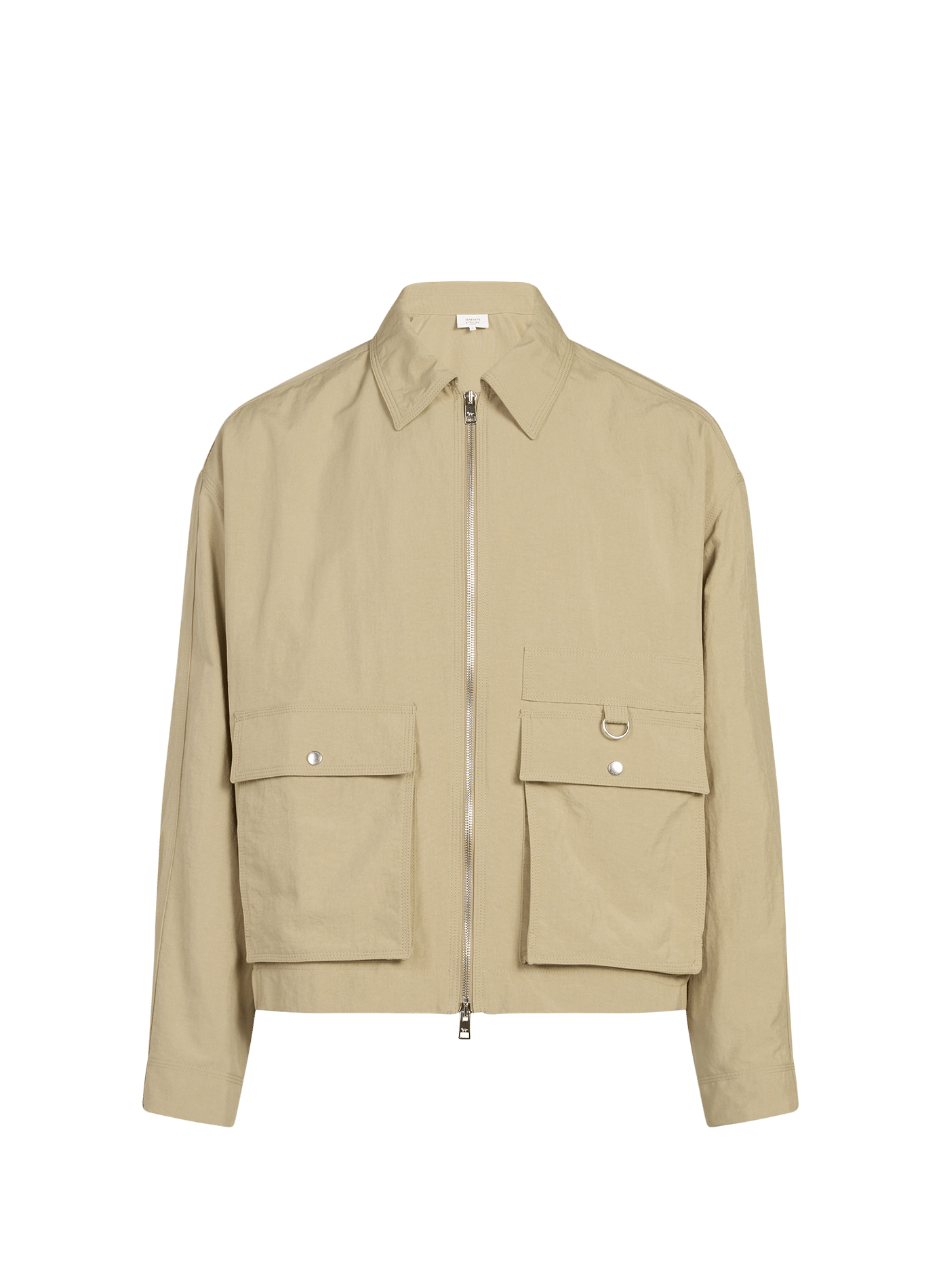 Tea leaf double zip jacket MAISON KITSUNÉ Beige