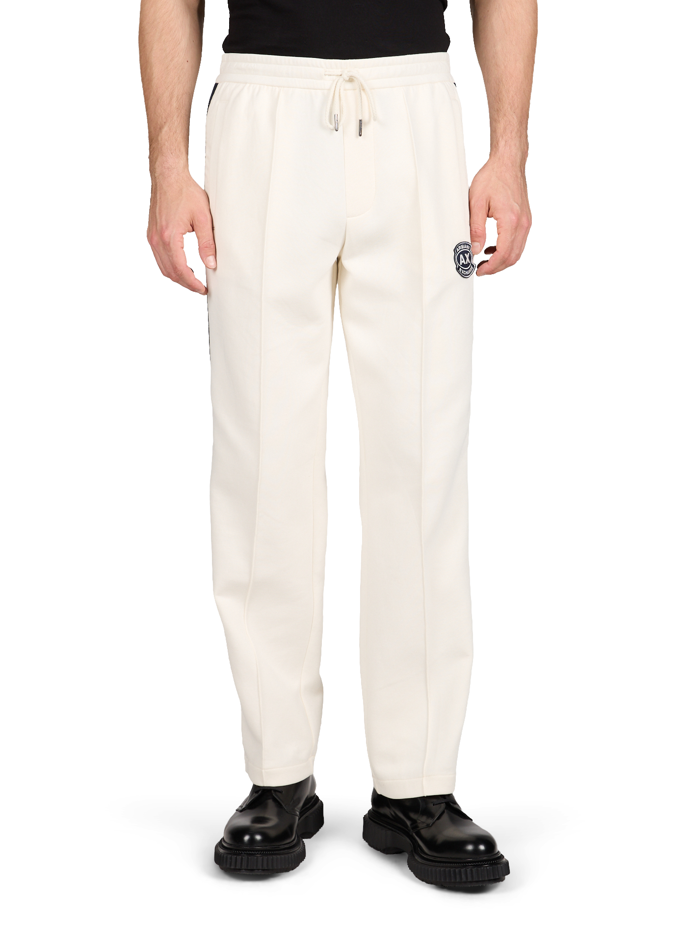 Logo sweatpants in blended cotton ARMANI EXCHANGE Beige