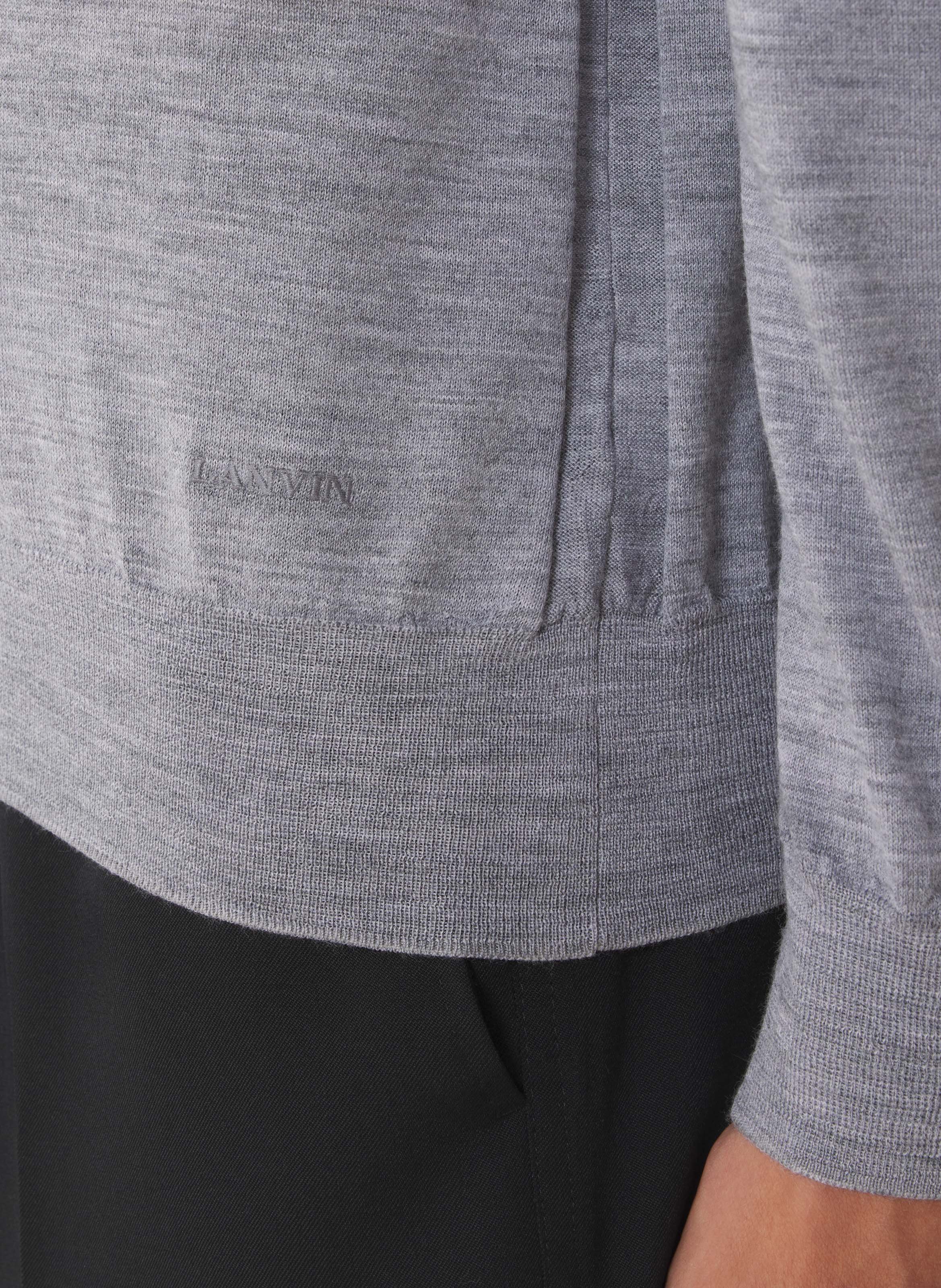 Pull en laine mérinos LANVIN Gris