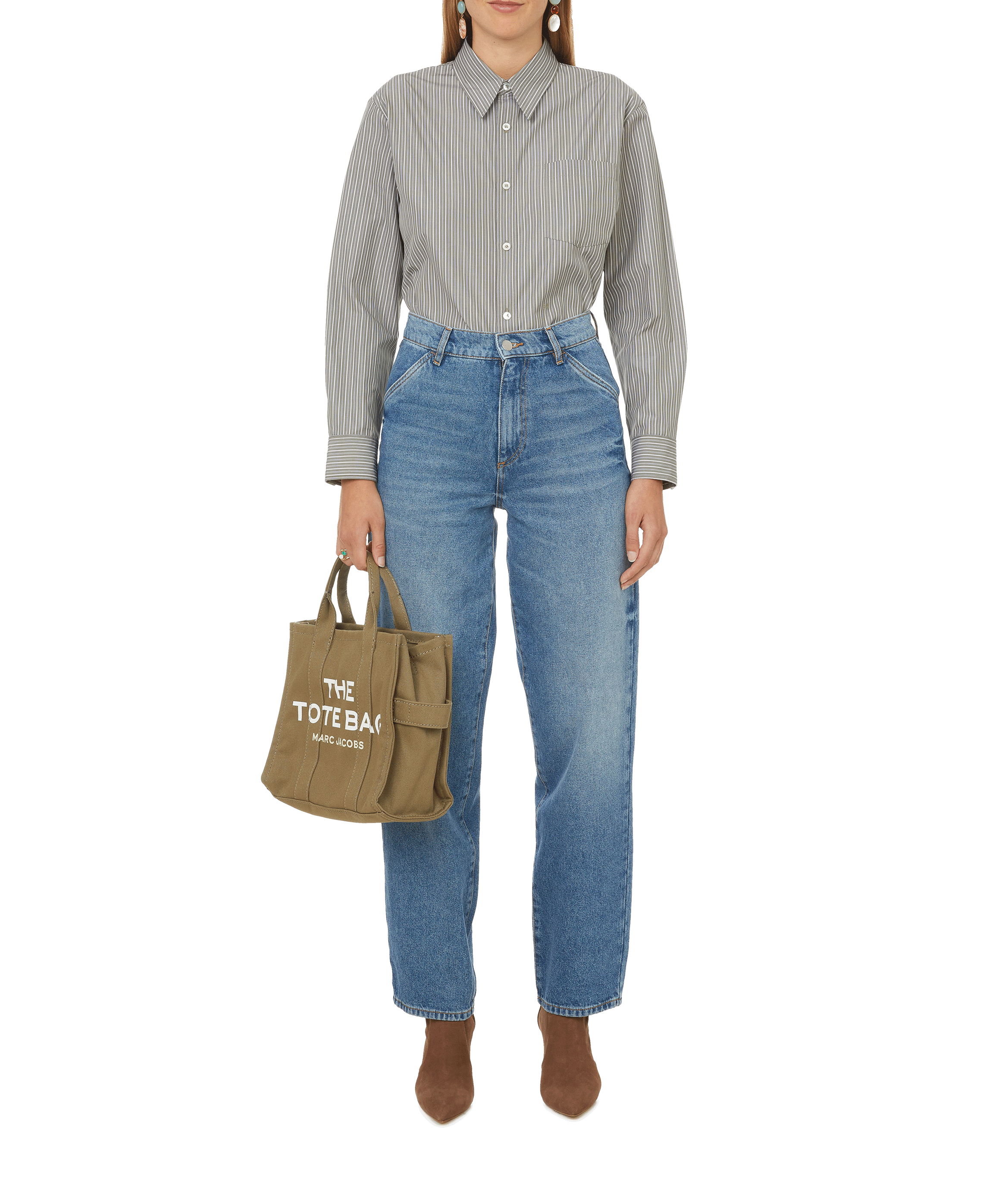 The The small canvas tote bag MARC JACOBS Green