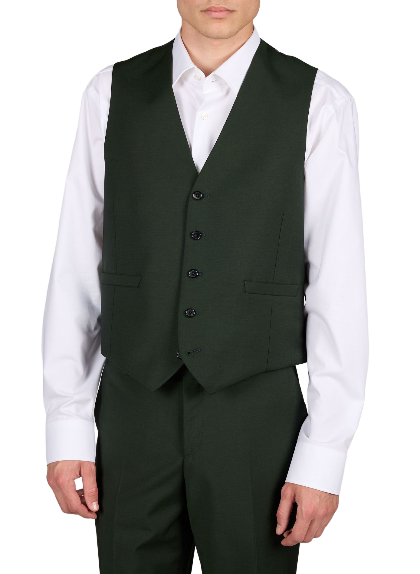 Fitted three-piece suit The Soho in mohair wool PAUL SMITH Green