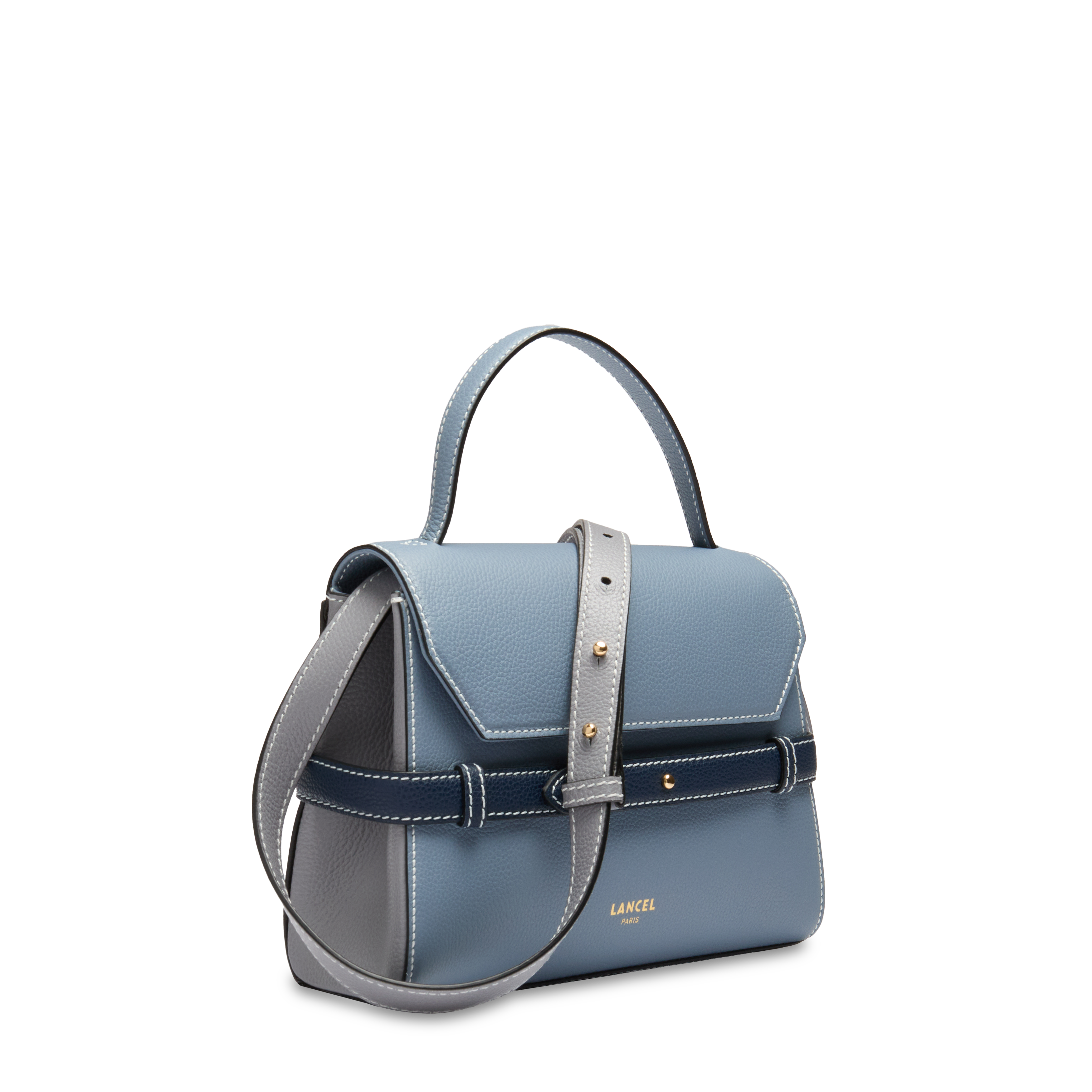 Sac porté main faubourg de lancel en cuir LANCEL Bleu