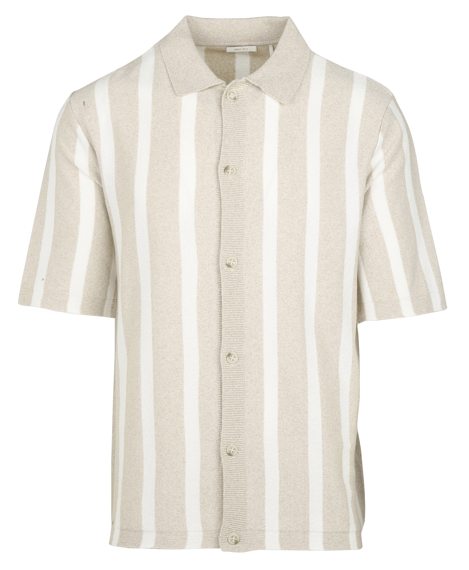 Chemise col classique en coton mélangé IKKS Beige