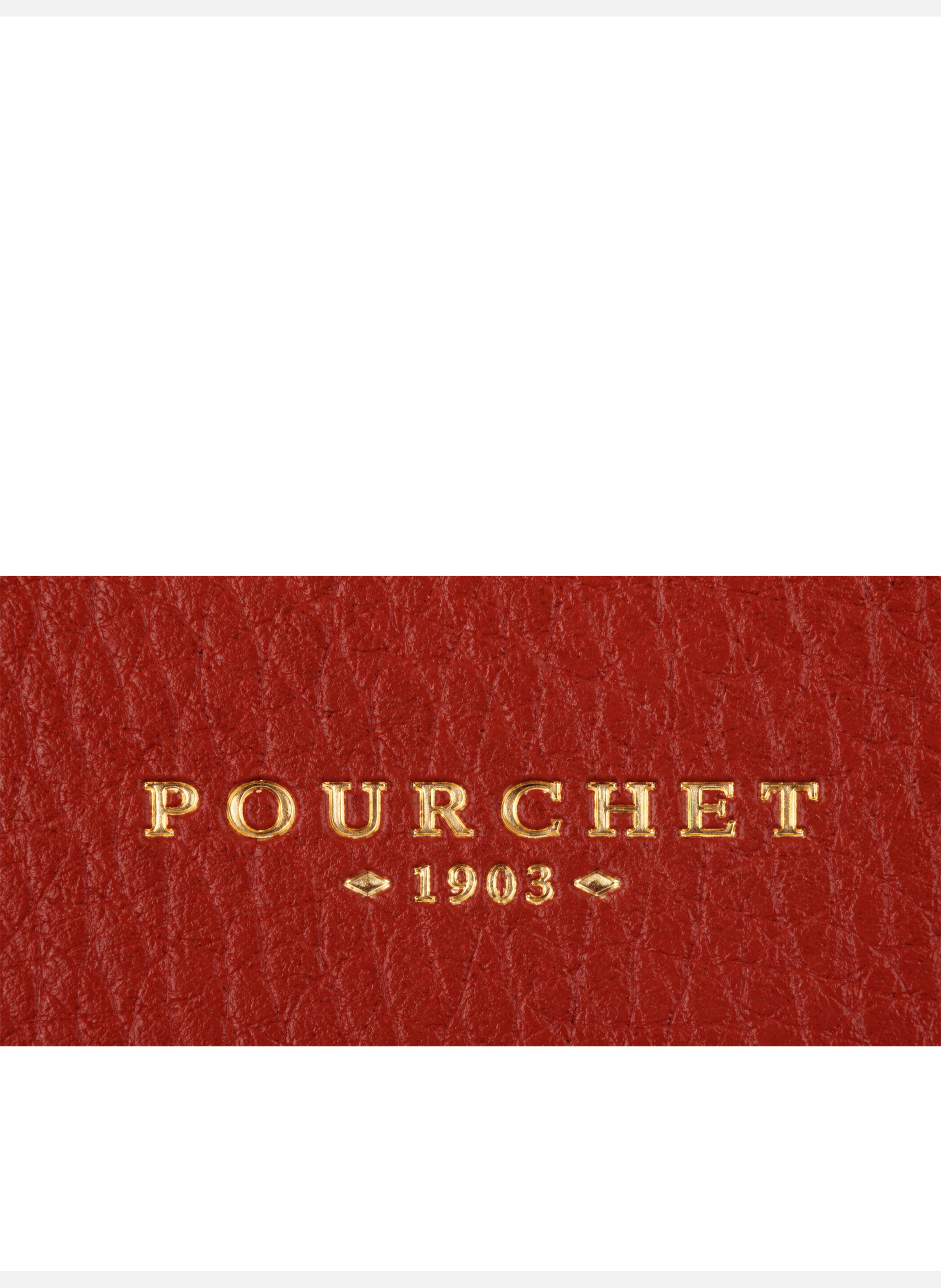 Club | porte-monnaie & porte-cartes en cuir de vachette POURCHET Rouge