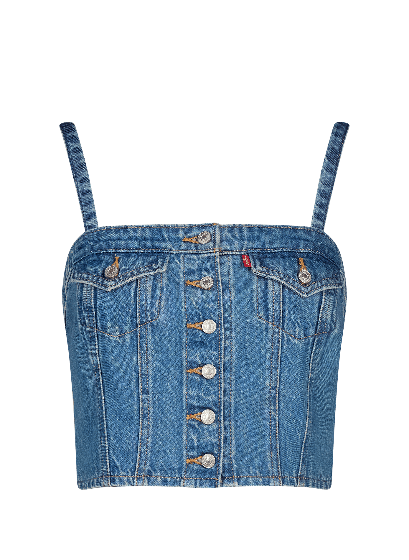 Top bustier in washed cotton LEVI'S Blue