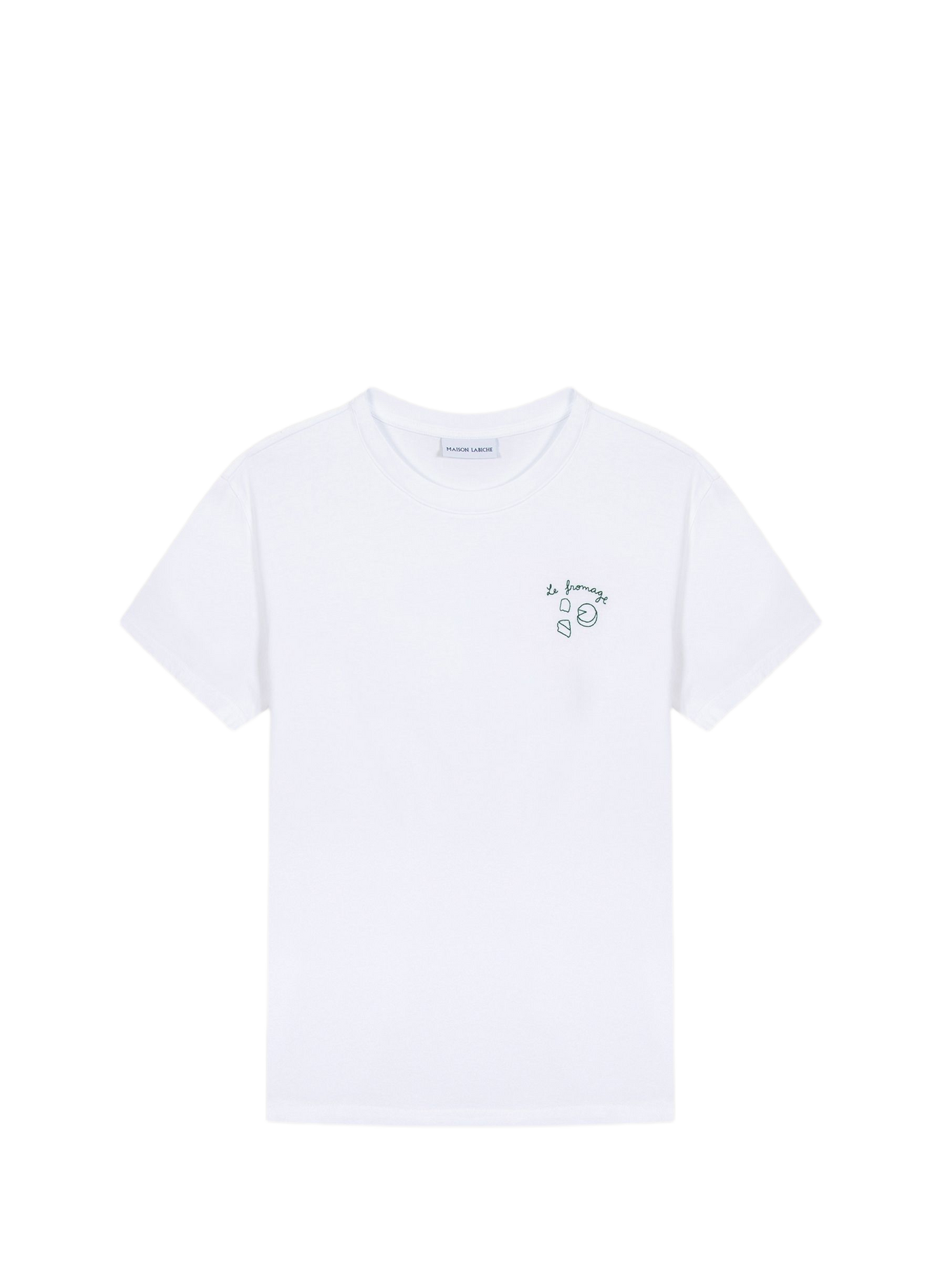 T-shirt "The Cheese" with cotton embroidery MAISON LABICHE White