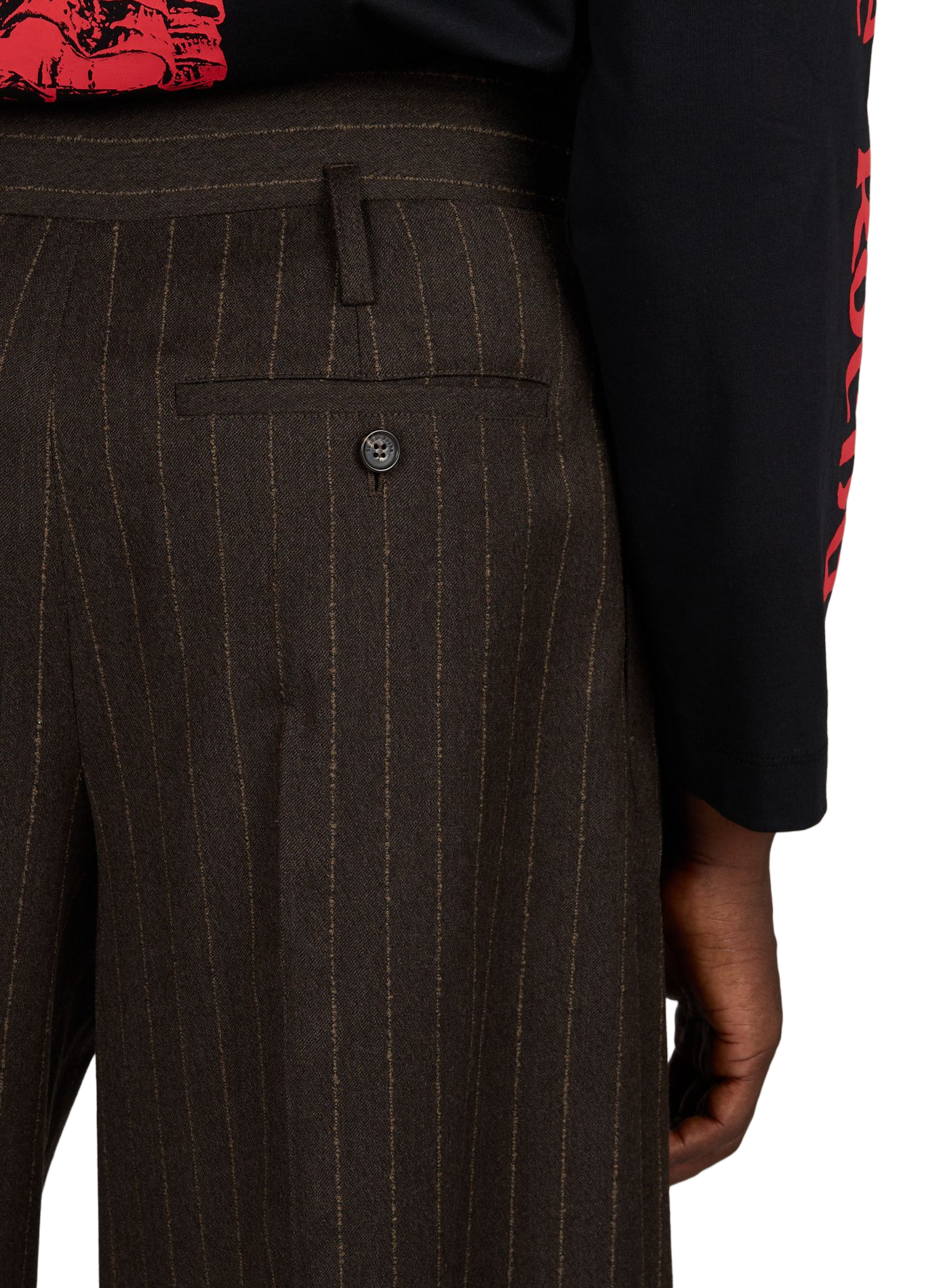 Short en laine à rayures SIMONE ROCHA Marron