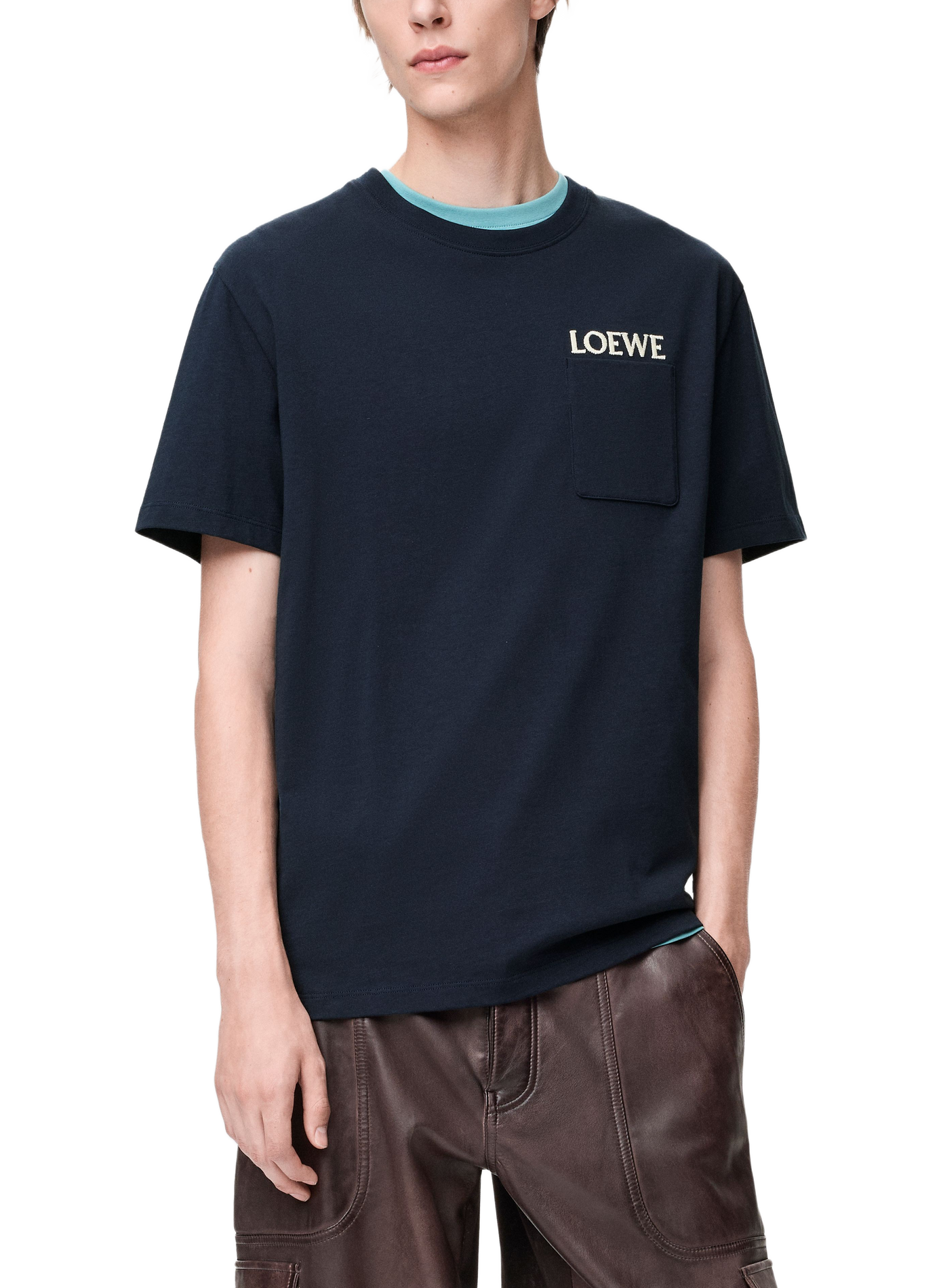 Lässiges Baumwoll-T-Shirt LOEWE Blau