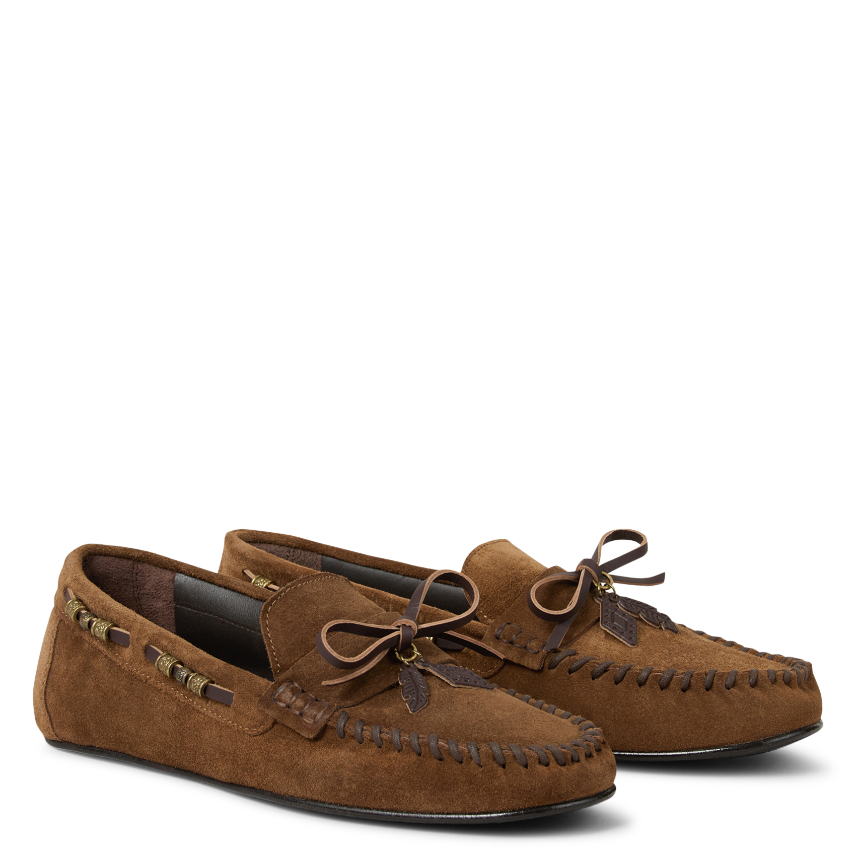 Platte suède leren mocassins Celodie BA&SH Bruin