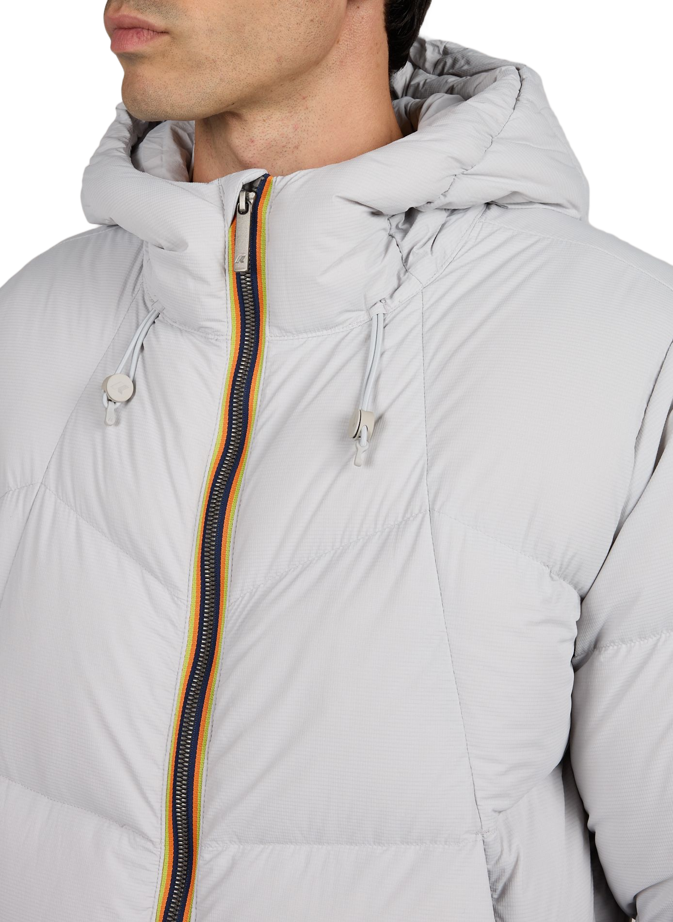 High-neck puffer jacket K-WAY Grey