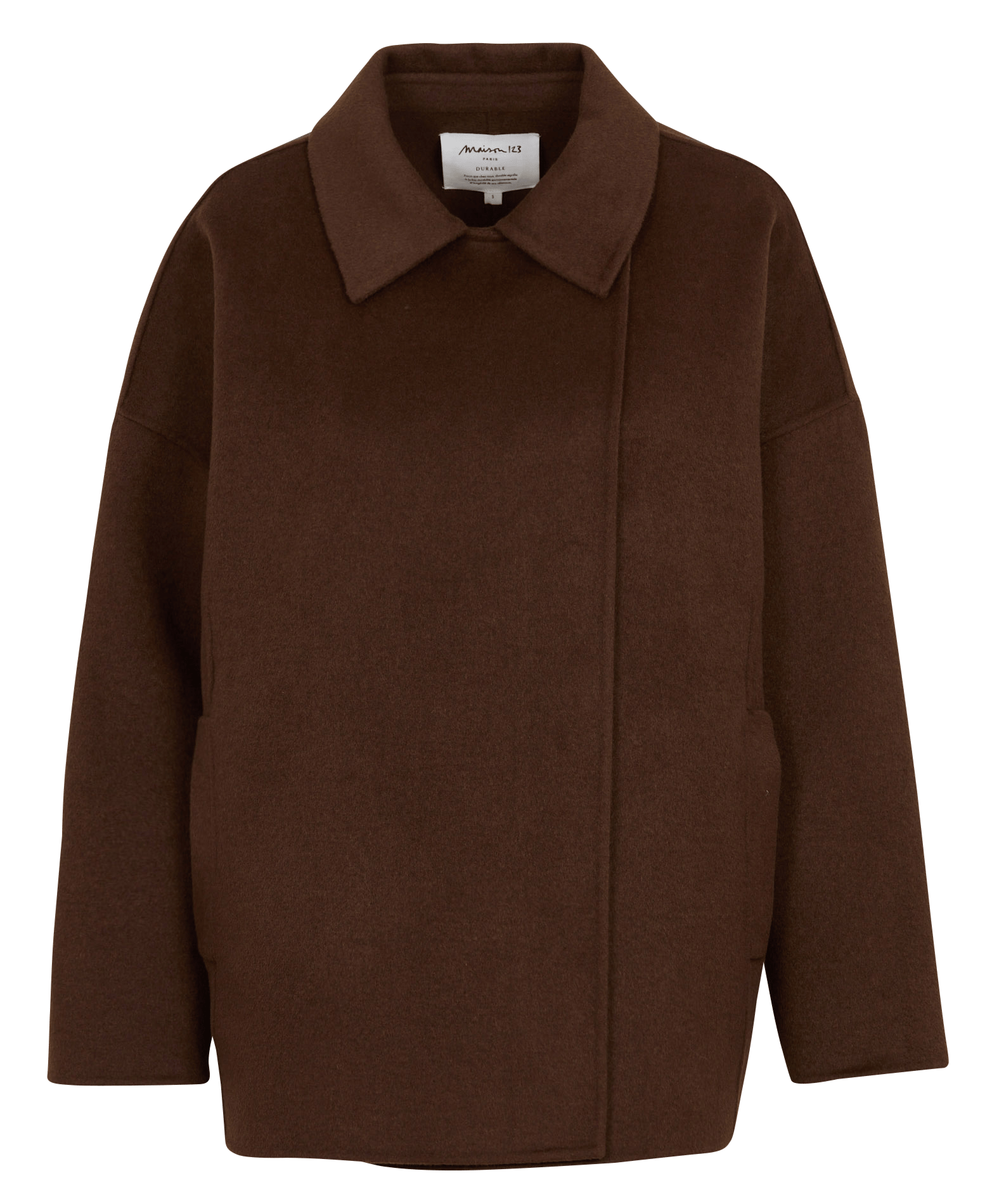 Blouson ample en laine mélangée cyrile MAISON 123 Marron