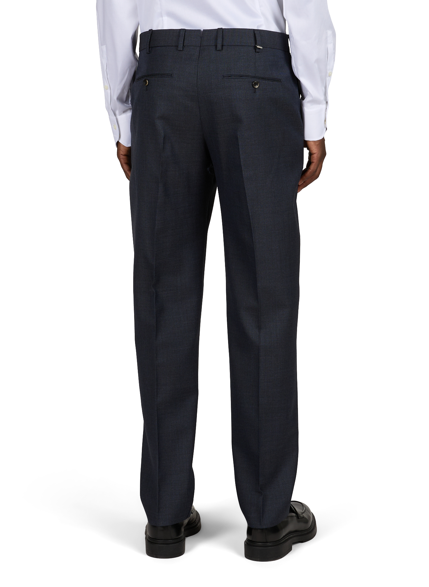 Pantaloni a pieghe in lana vergine PT01 Blu