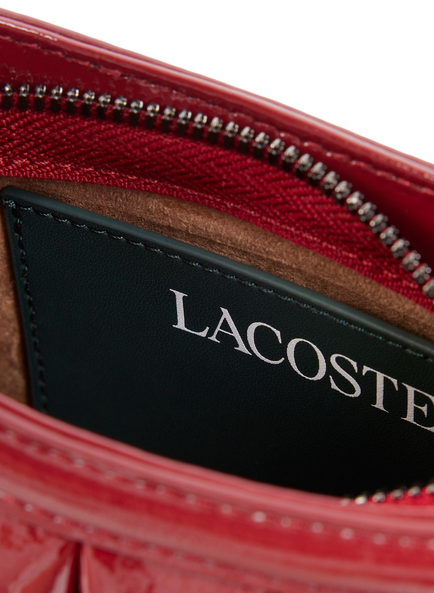 Mini Lenglen patent leather handbag LACOSTE Red