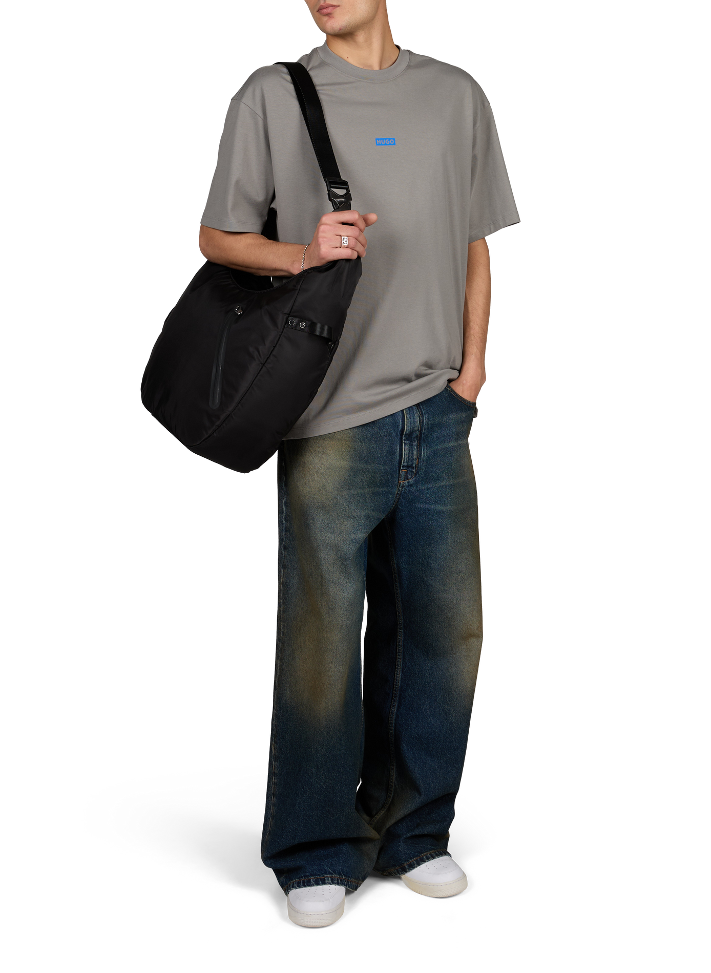 Bolso de bandolera Delphi Shoulder Large RAINS Negro