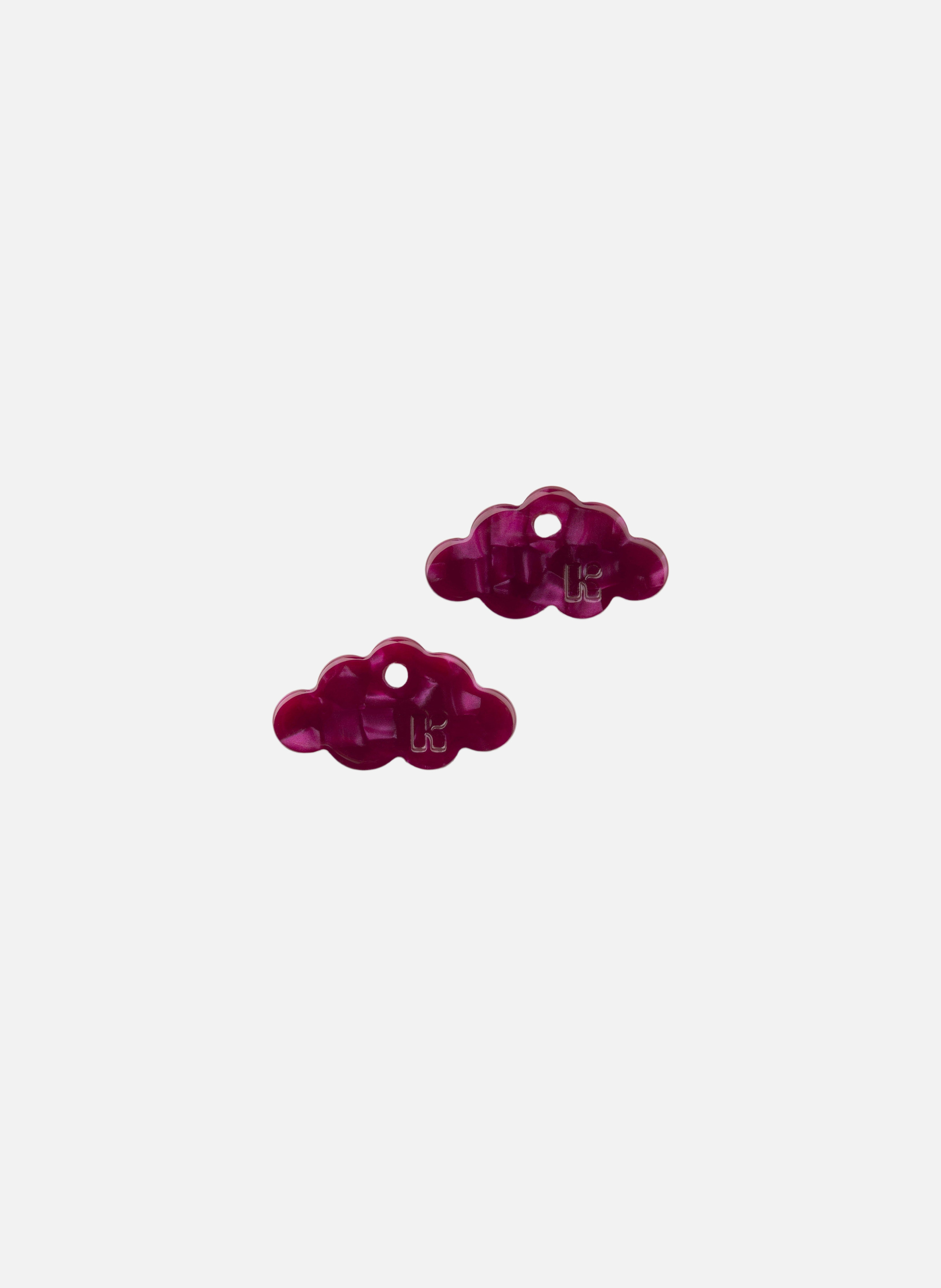 Charms nuage en acétate de cellulose  Cerise