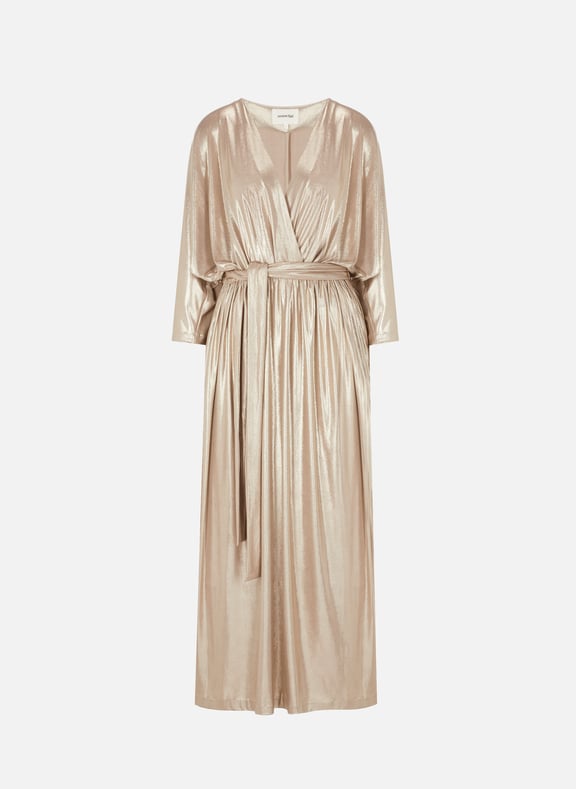Shiny midi dress Golden by SAISON 1865 SAISON 1865 Shiny midi dress Golden