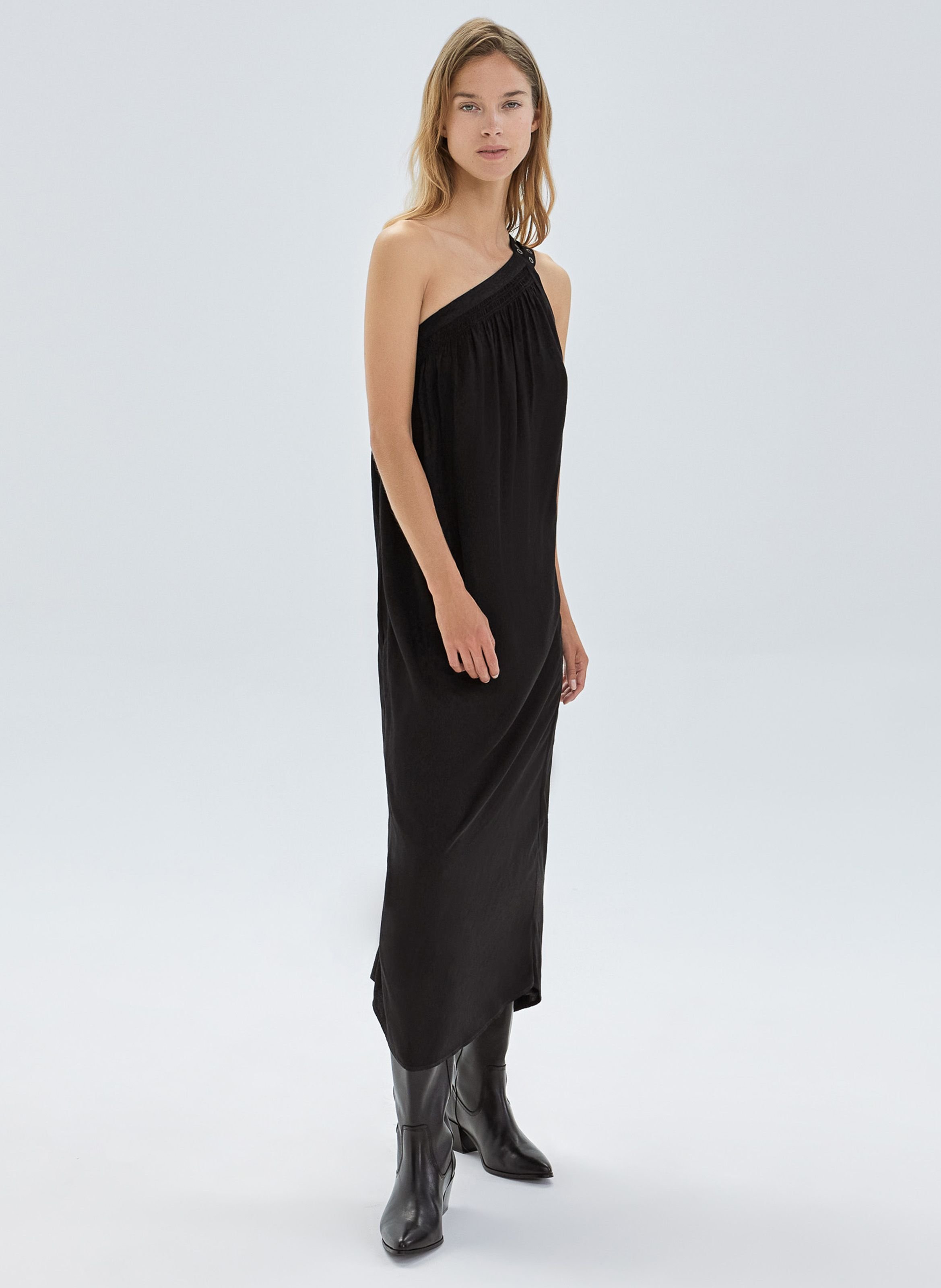Robe longue ample asymétrique