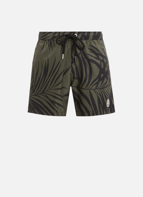 Green printed swim shortsMONCLER 