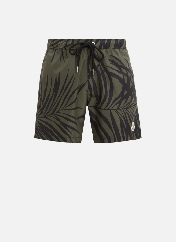 MONCLER Printed swim shorts Green