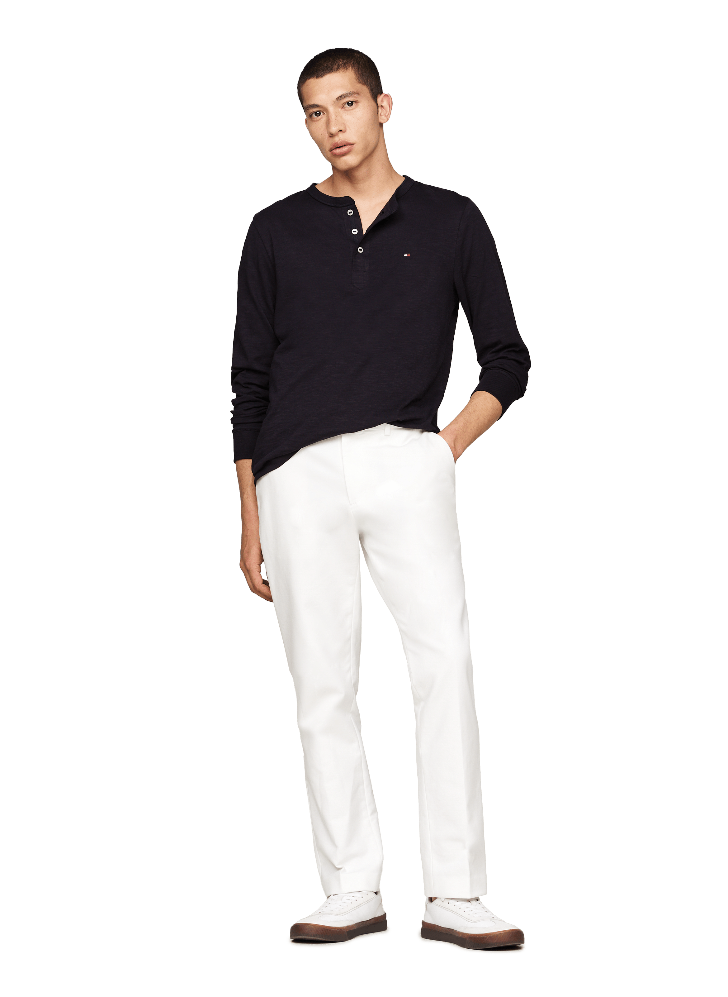 Long-sleeve cotton T-shirt TOMMY HILFIGER Blue