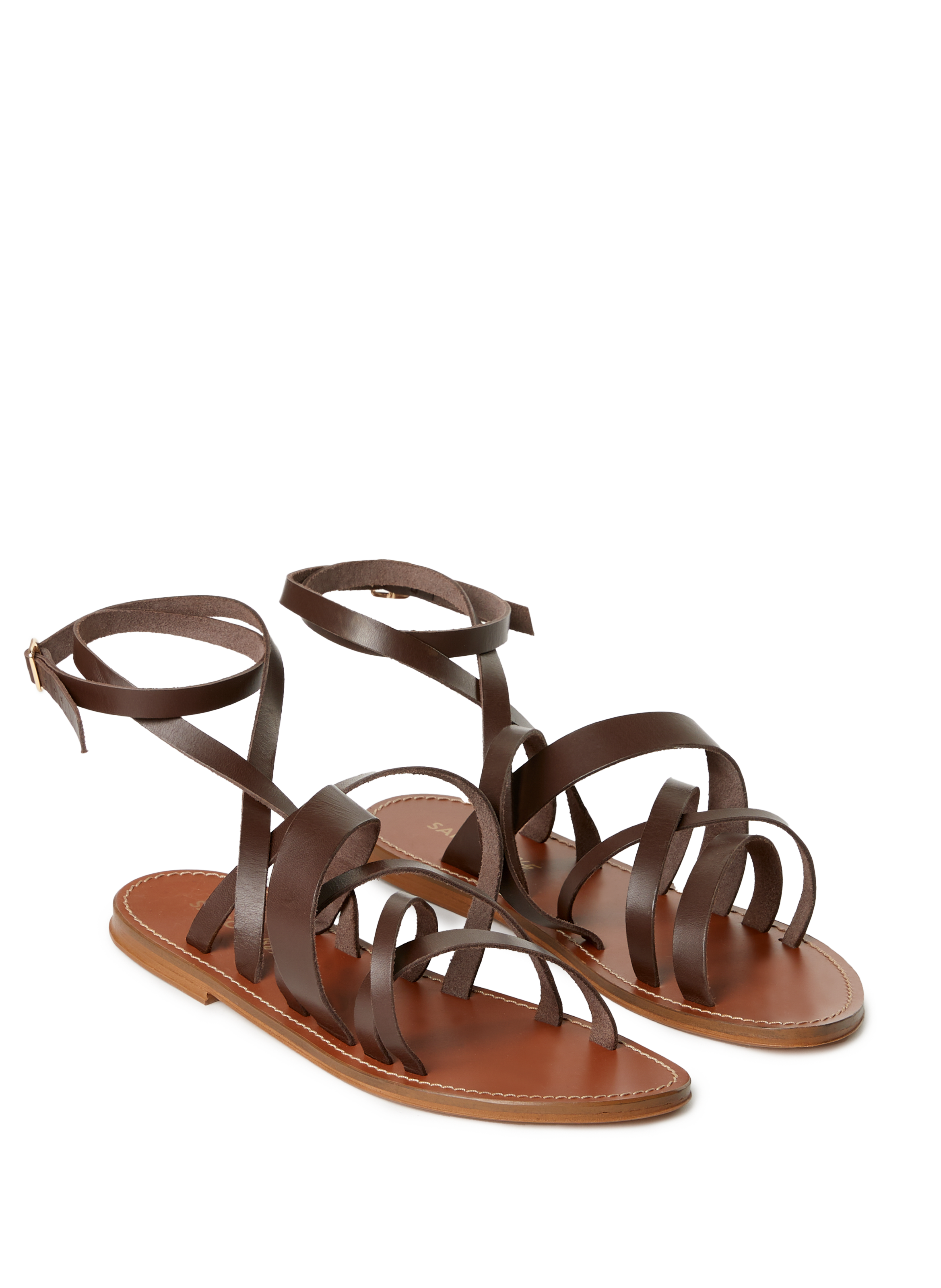 Leather sandal by CELINE SAISON 1865 Brown