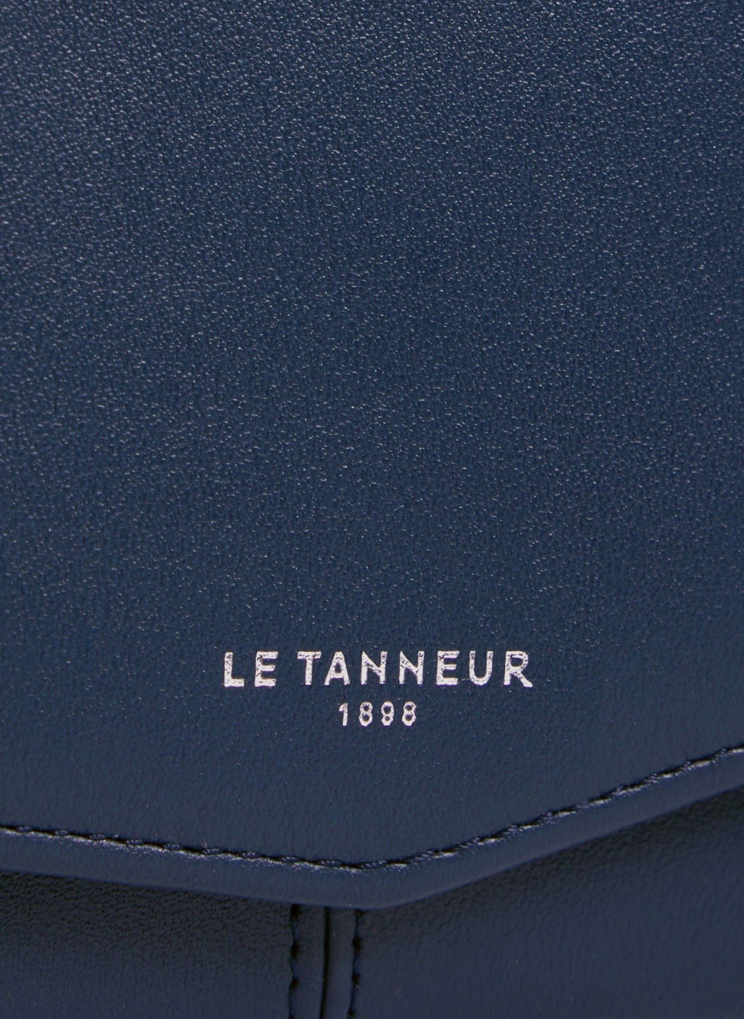 Portefeuille moyen modèle charlotte en cuir lisse LE TANNEUR Bleu