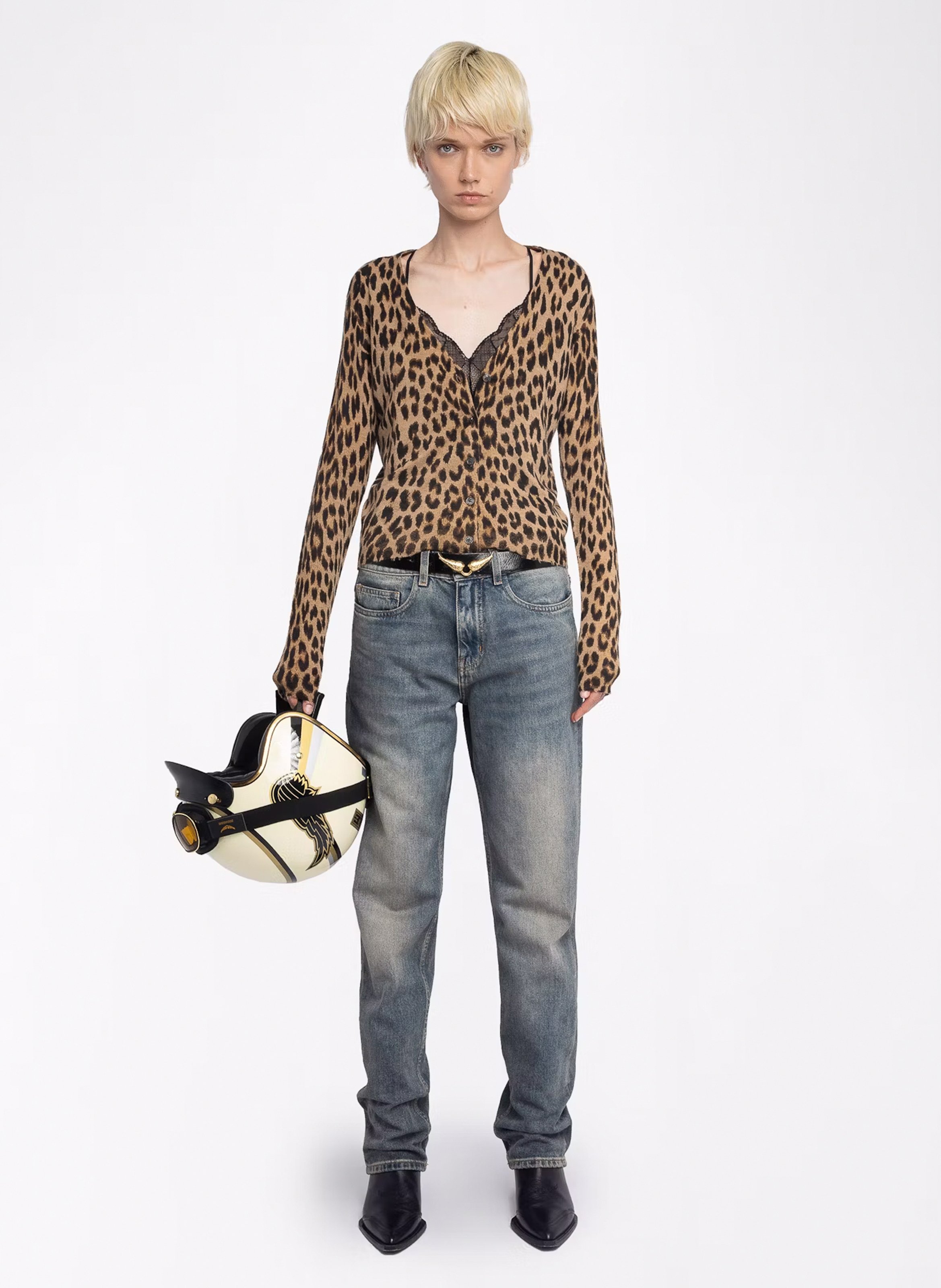 Cardigan col v en cachemire manala ZADIG&VOLTAIRE Marron