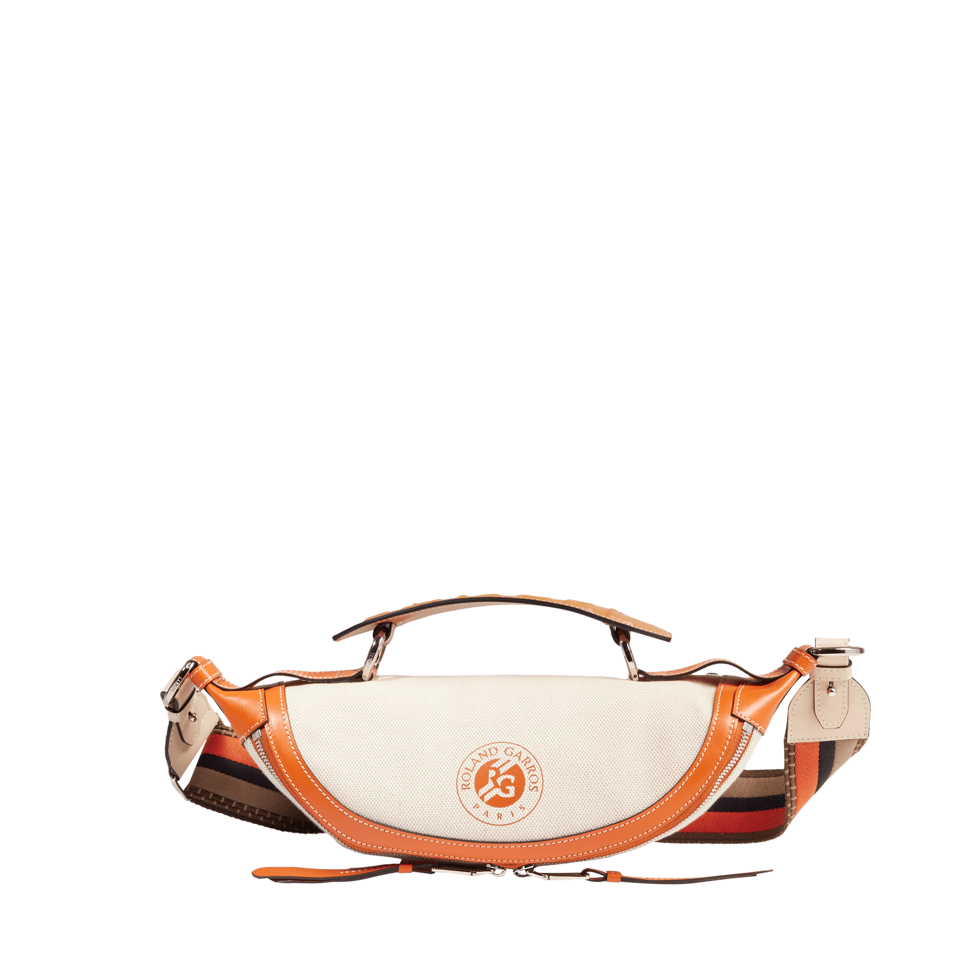 Sac porté croissé zippé s lancel x roland garros en coton LANCEL Beige