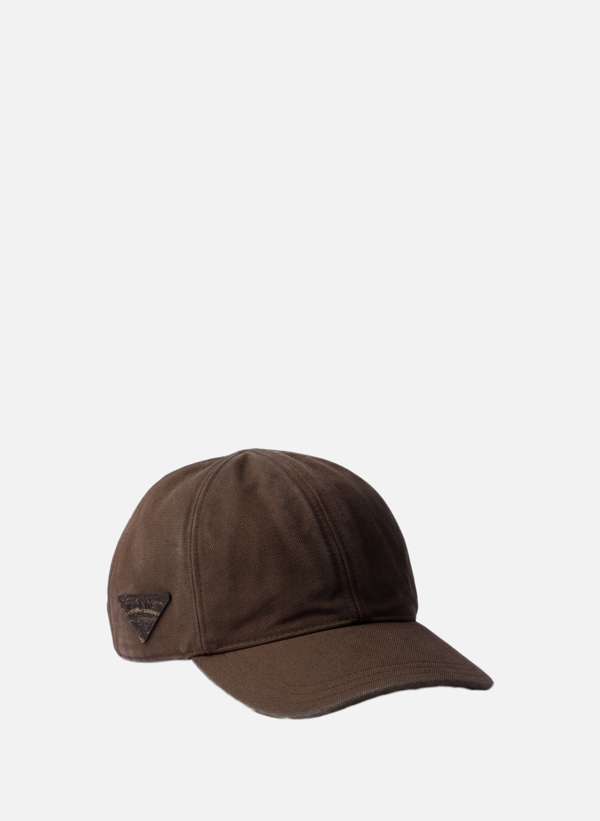 PRADA Casquette de baseball en coton Marron