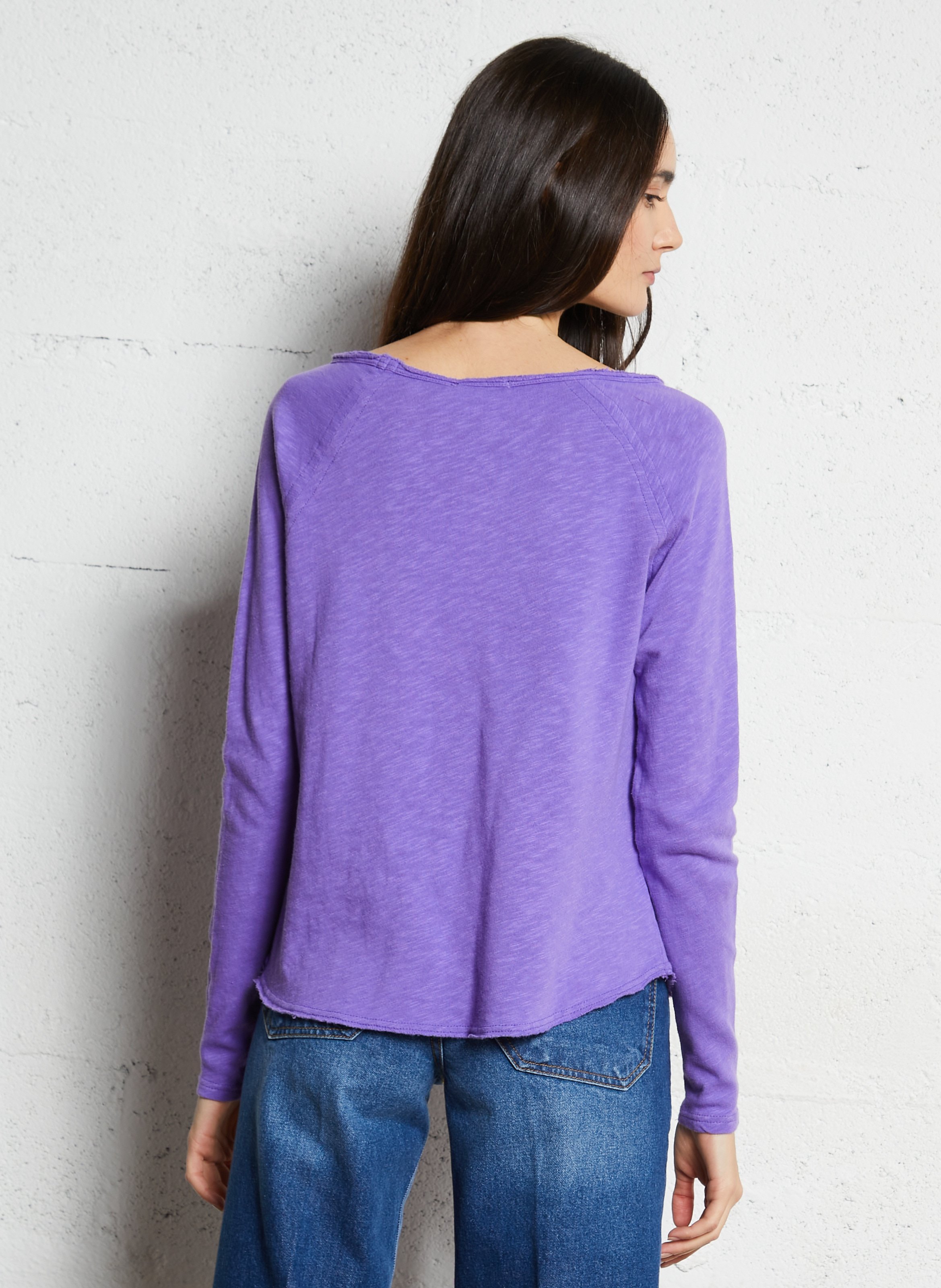 Tee-shirt col rond en coton sonoma Violet