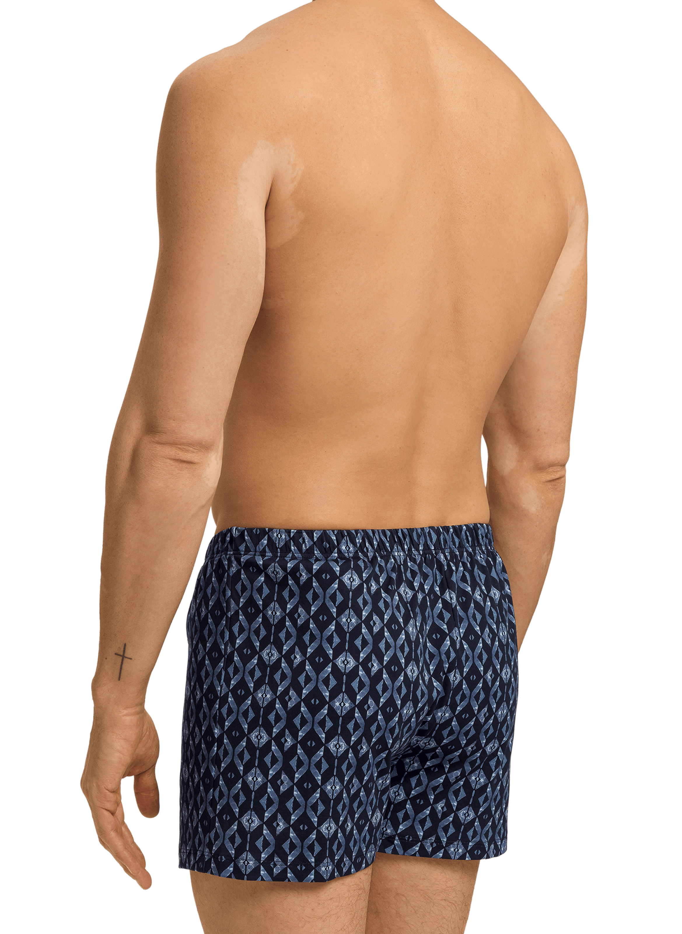 Patterned cotton boxer shorts  HANRO Blue