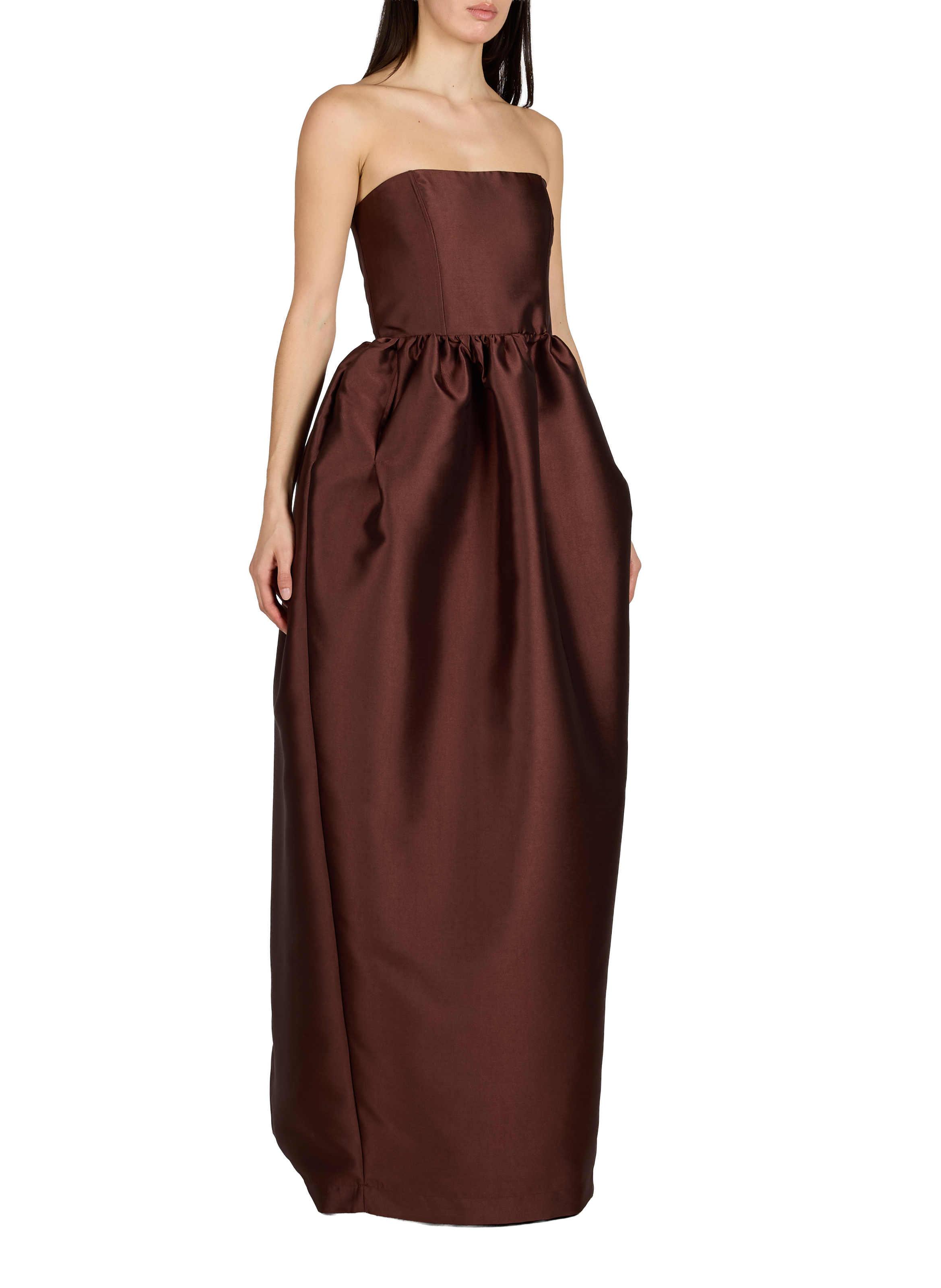 Robe bustier longue  MARQUES ALMEIDA Marron