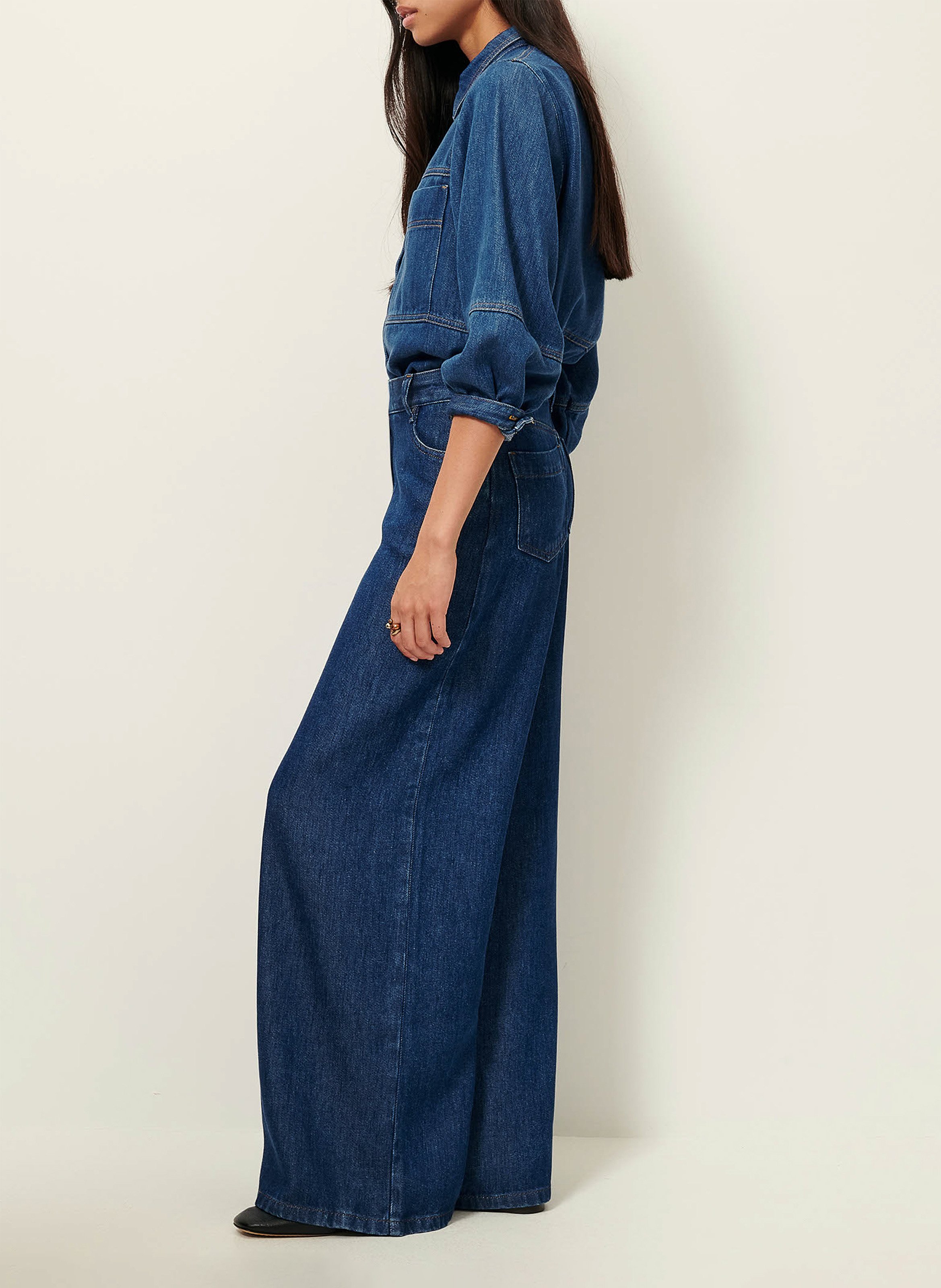 Veste col classique en jean leone SESSUN Bleu