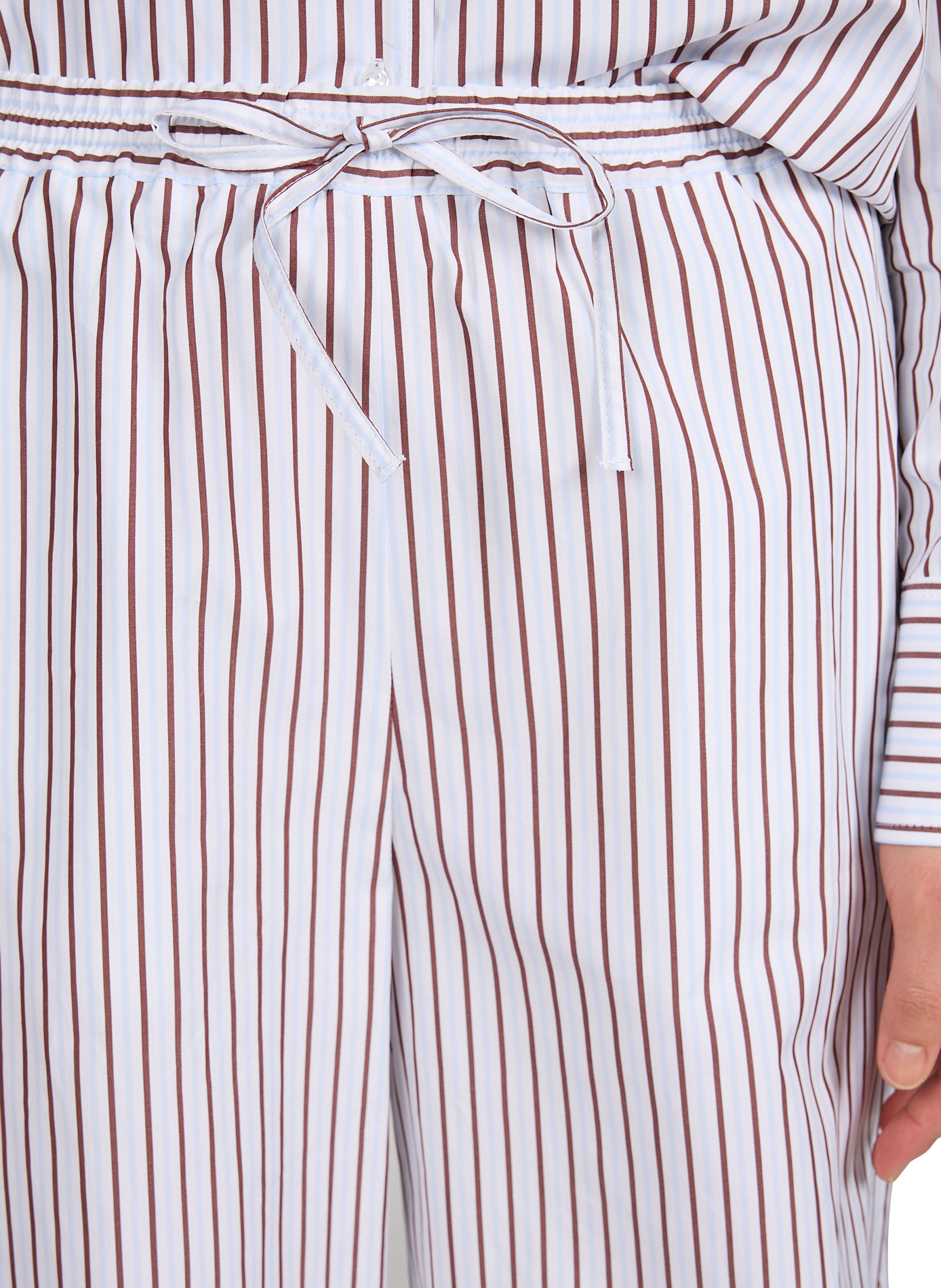 Pantalon Cisco à rayures en coton LOULOU DE SAISON Rouge