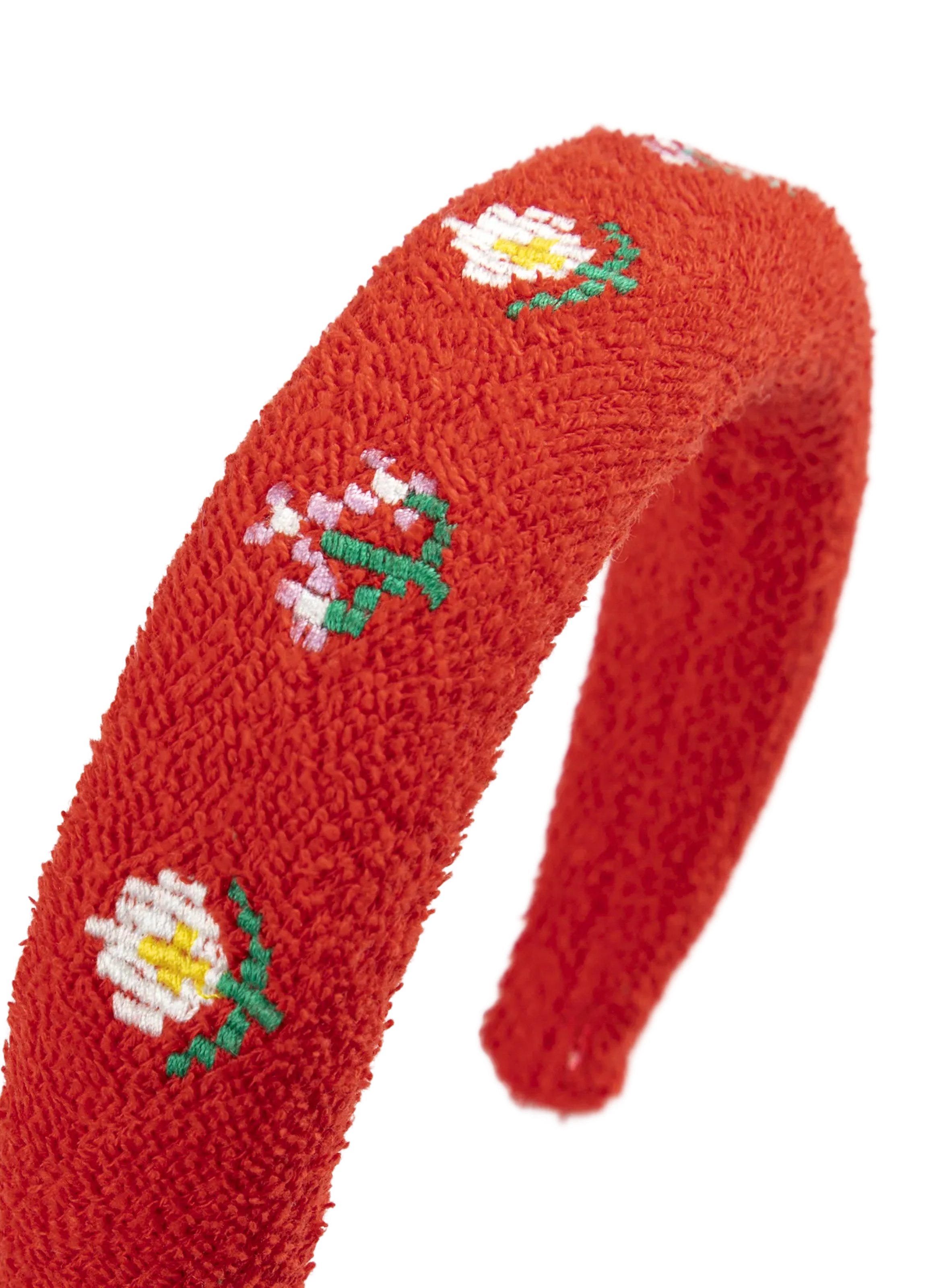 Serre-tête Pixel Daisies en tissu éponge coton BOBO CHOSES Rouge